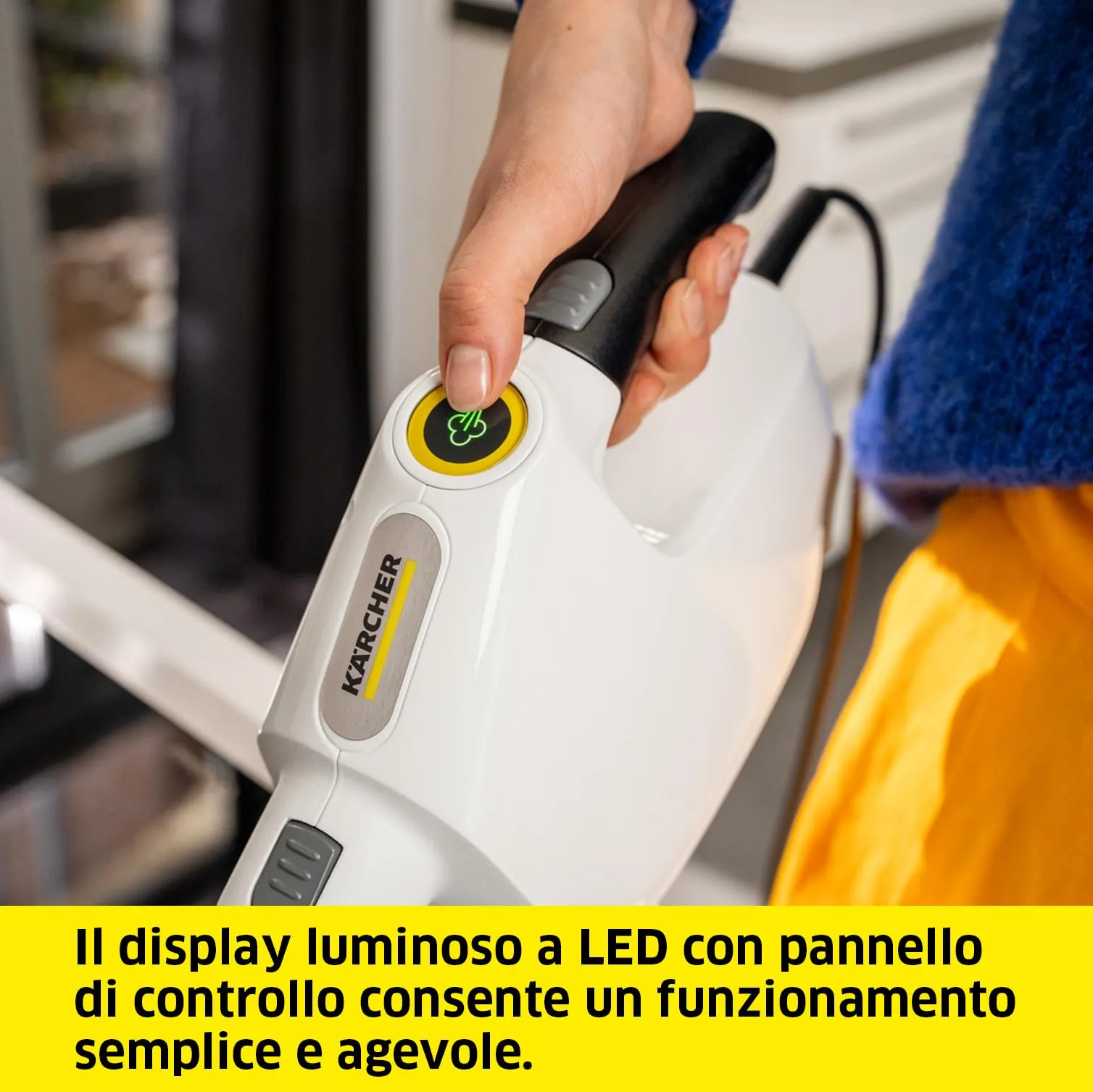 KÄRCHER Pulitore a Vapore SC 1 Multi & Up, Tempo di riscaldamento: 30s, Potenza di riscaldamento: 1.300 W, rimuove fino al 99,99% di germi e batteri, superficiale: 30 m², Serbatoio: 200 ml - immagine 3