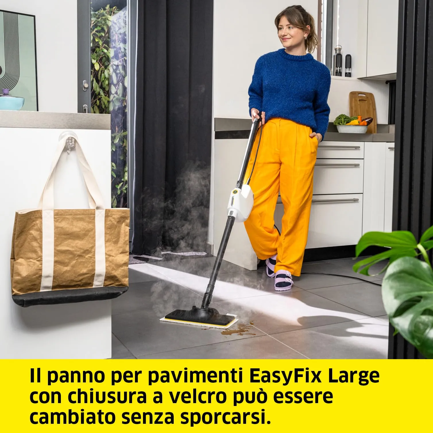KÄRCHER Pulitore a Vapore SC 1 Multi & Up, Tempo di riscaldamento: 30s, Potenza di riscaldamento: 1.300 W, rimuove fino al 99,99% di germi e batteri, superficiale: 30 m², Serbatoio: 200 ml - immagine 5