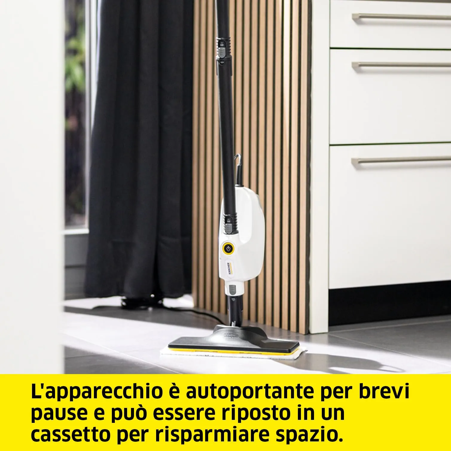 KÄRCHER Pulitore a Vapore SC 1 Multi & Up, Tempo di riscaldamento: 30s, Potenza di riscaldamento: 1.300 W, rimuove fino al 99,99% di germi e batteri, superficiale: 30 m², Serbatoio: 200 ml - immagine 7