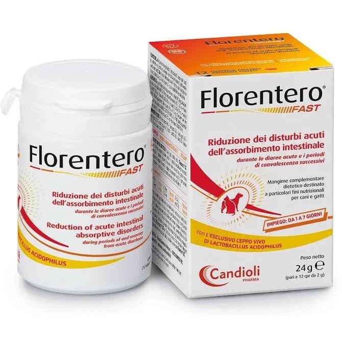 Florentero fast 12 compresse per la riduzione dei disurbi acuti dell'assorbimento intestinale - immagine 1
