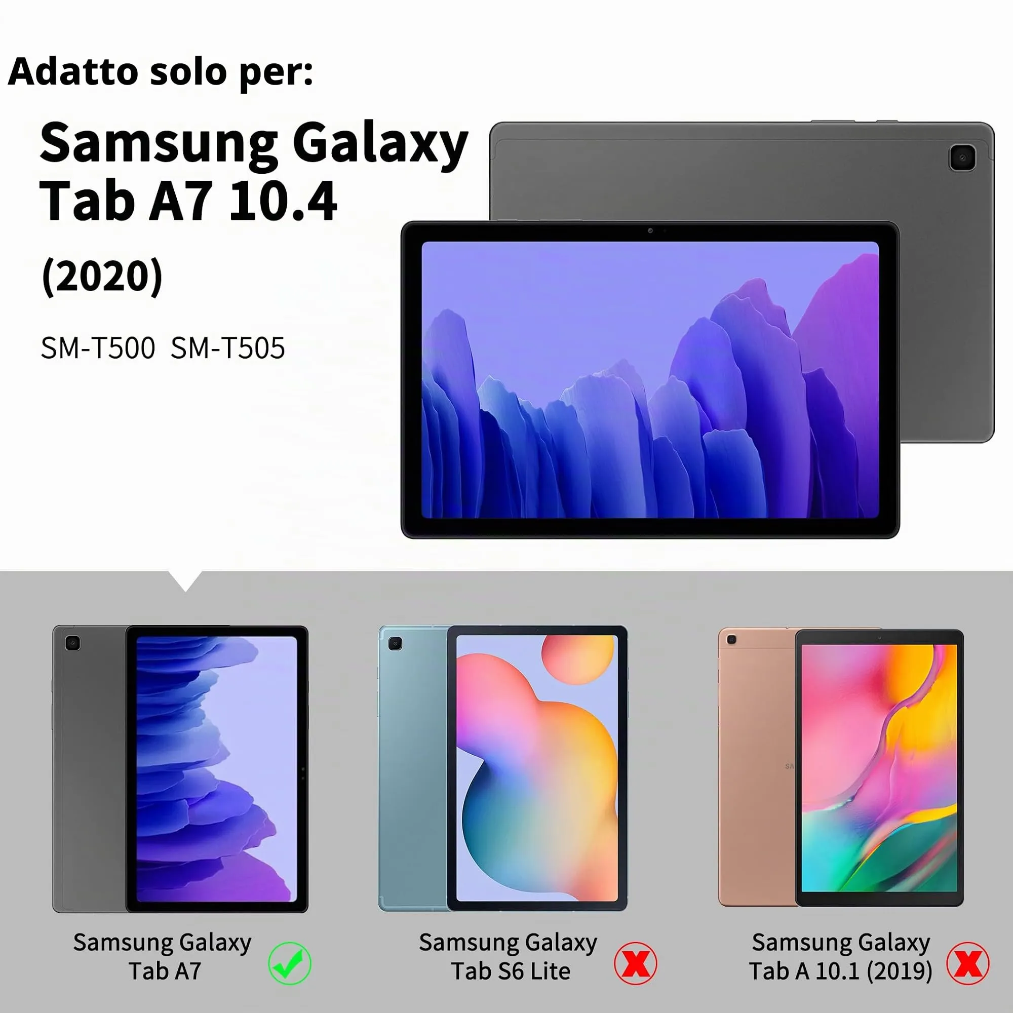EasyAcc Custodia Cover Compatibile con Samsung Galaxy Tab A7 10.4 2020/2022 - immagine 2