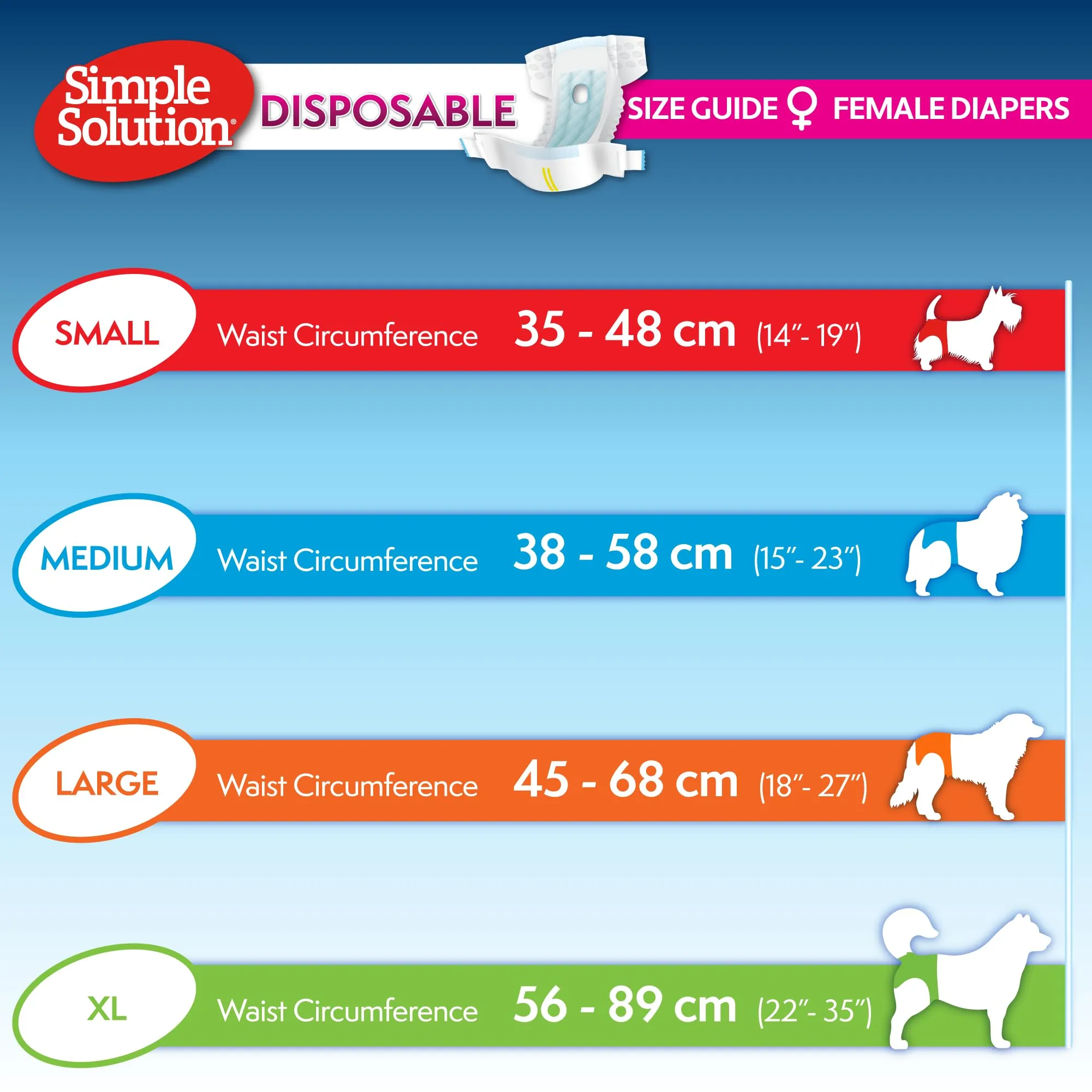 Simple Solution Pannolini Monouso per Cani Femmina, Taglia S, 12 Pezzi - immagine 4