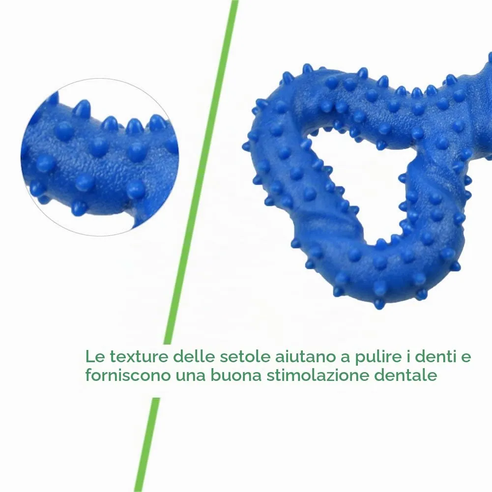 atopo Giochi da masticare resistenti per cani grandi 13 pollice Forma dell'osso Giocattoli per cani con Design convesso duri giochi interattivi per per cani piccoli e grandi - immagine 2