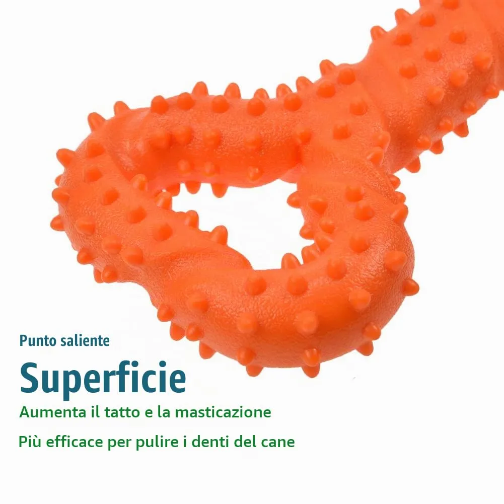 atopo Giocattoli da masticare per cani, resistenti, 33 cm, a forma di osso, giocattolo da masticare con design convesso, forte giocattolo per masticatori aggressivi, cani di taglia media e grande per - immagine 3