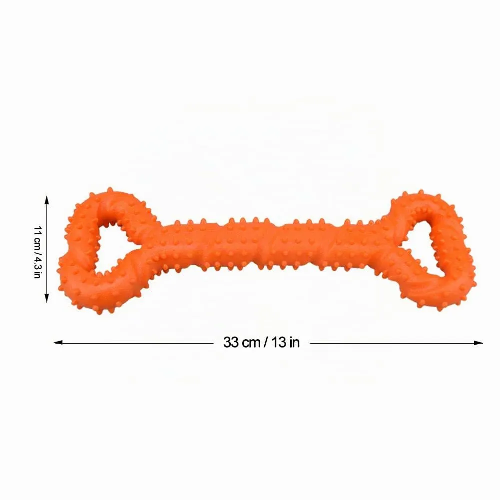 atopo Giocattoli da masticare per cani, resistenti, 33 cm, a forma di osso, giocattolo da masticare con design convesso, forte giocattolo per masticatori aggressivi, cani di taglia media e grande per - immagine 7