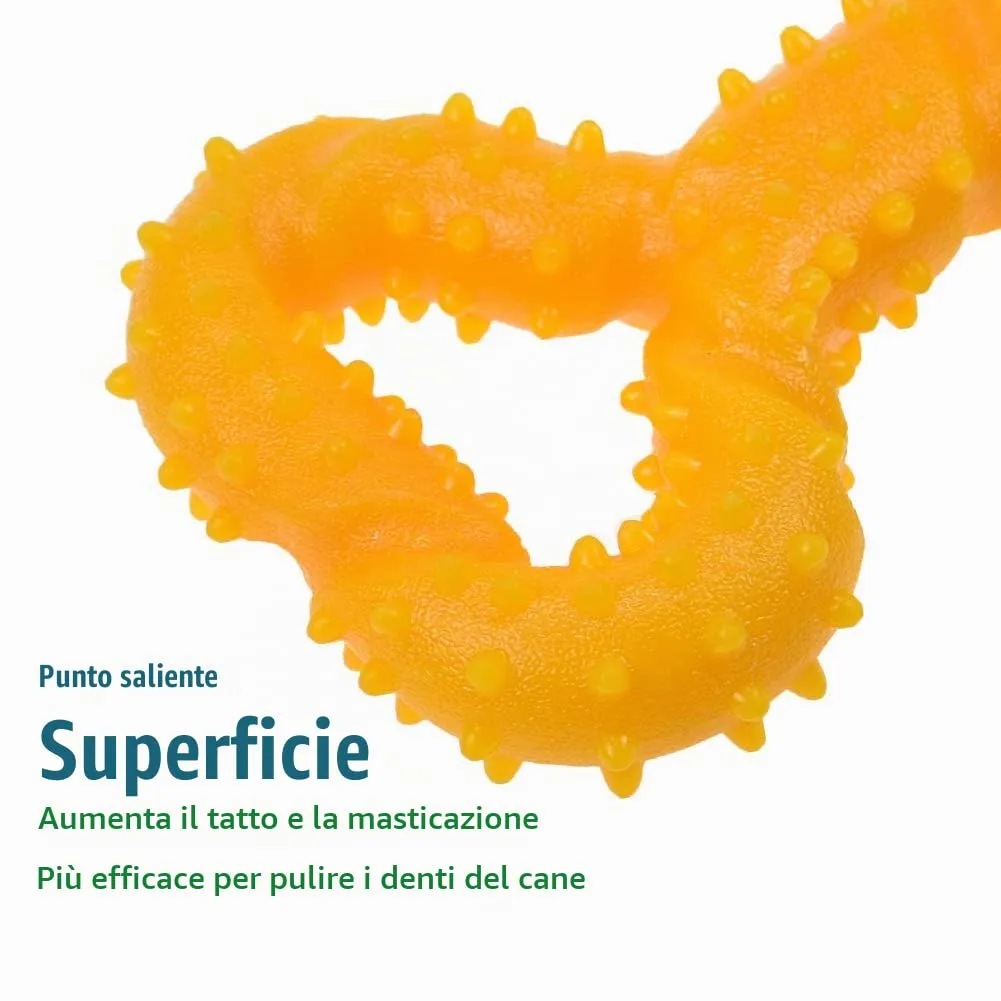 atopo Giocattoli da masticare per cani, resistenti, 33 cm, a forma di osso, giocattolo da masticare con design convesso, forte giocattolo per masticatori aggressivi, cani di taglia media e grande per - immagine 5