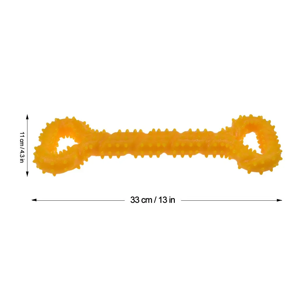 atopo Giocattoli da masticare per cani, resistenti, 33 cm, a forma di osso, giocattolo da masticare con design convesso, forte giocattolo per masticatori aggressivi, cani di taglia media e grande per - immagine 7