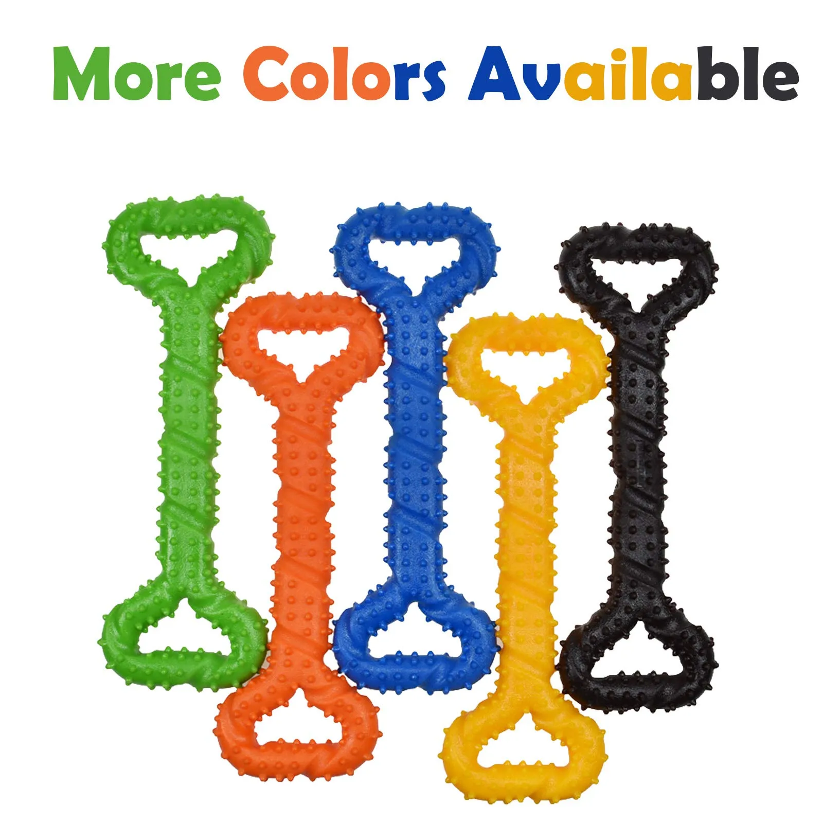 atopo Giocattoli da masticare per cani, resistenti, 33 cm, a forma di osso, giocattolo da masticare con design convesso, forte giocattolo per masticatori aggressivi, cani di taglia media e grande per - immagine 8