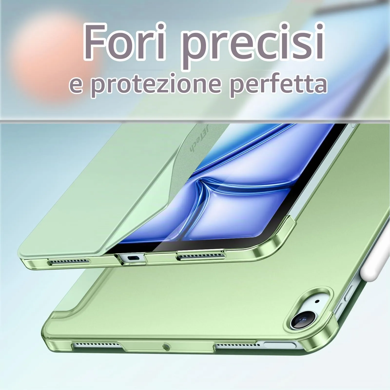 JETech Custodia per iPad Air 11" M4/M3/M2 & Air 5/4, Verde Matcha - immagine 3