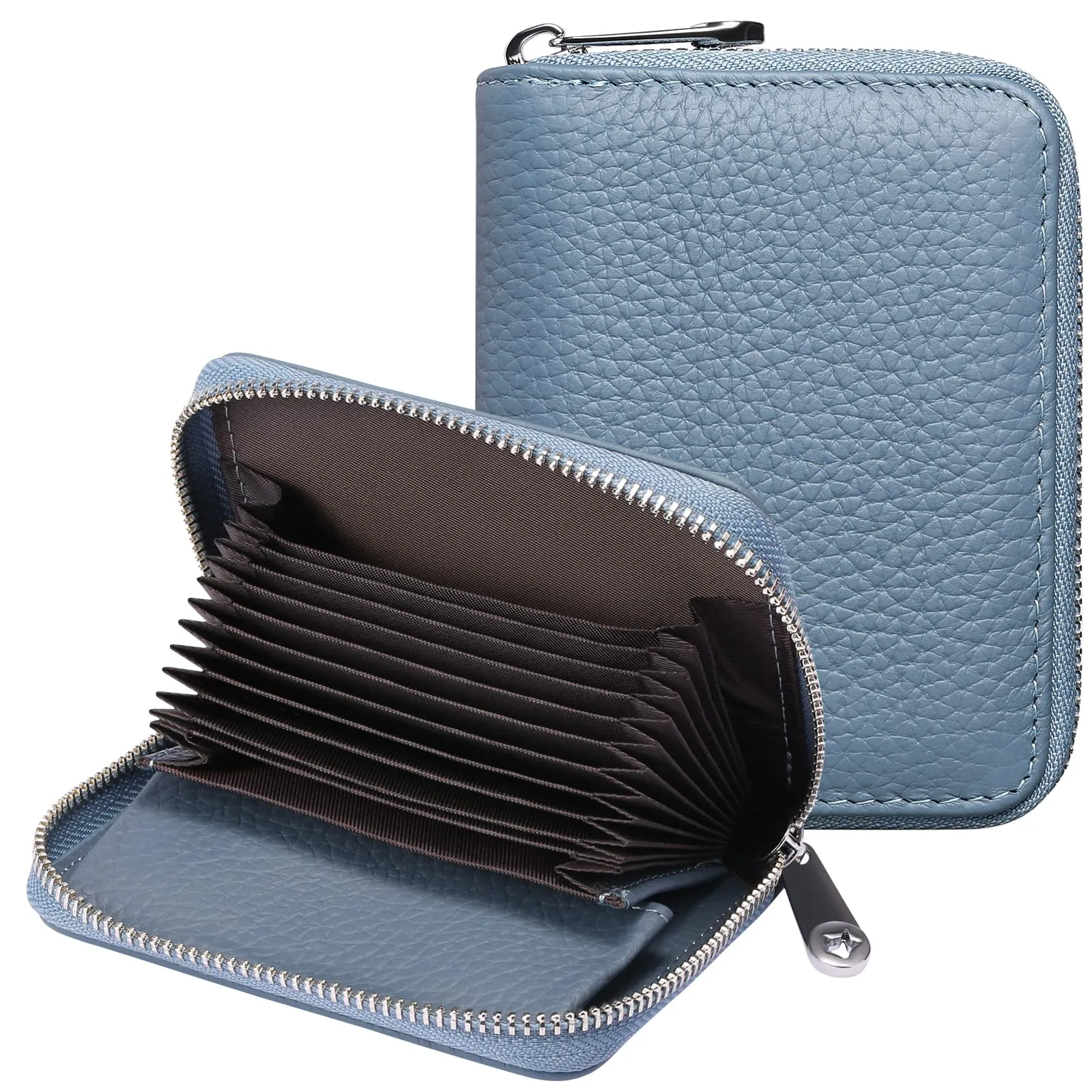 SENDEFN Portafogli da donna in vera Pelle, Cerniera Portamonete donna piccoli con cerniere, RFID Blocking Porta Carte di Credito, Pochette Piccolo - immagine 1