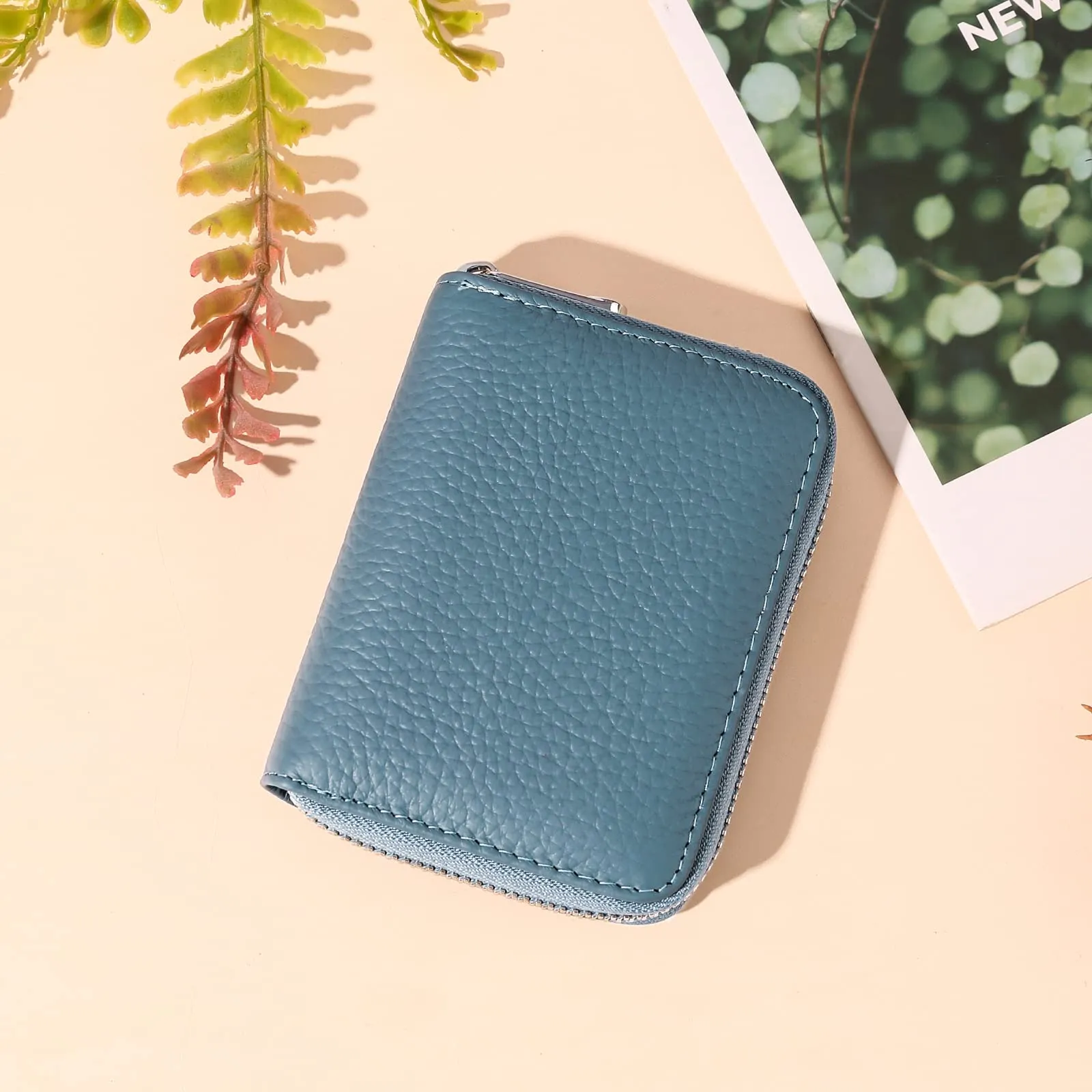 SENDEFN Portafogli da donna in vera Pelle, Cerniera Portamonete donna piccoli con cerniere, RFID Blocking Porta Carte di Credito, Pochette Piccolo - immagine 9