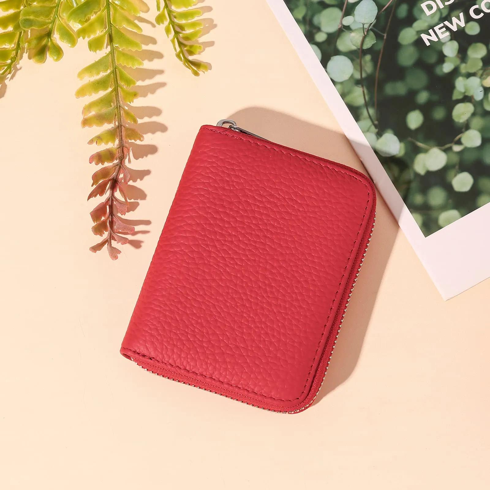 SENDEFN Portafogli da Donna in Pelle Vegan, Cerniera Portamonete Donna piccoli con Cerniere, RFID Blocking Porta Carte di Credito, Pochette Piccolo - immagine 9