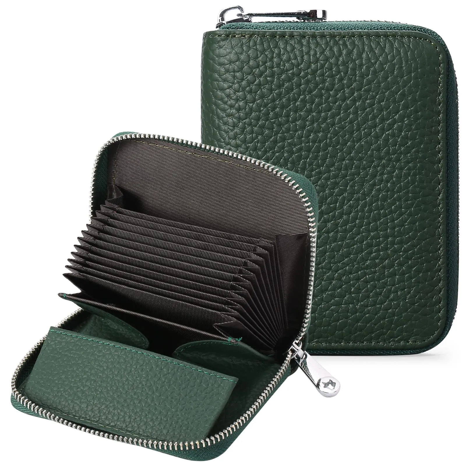 SENDEFN Portafogli da donna in vera Pelle, Cerniera Portamonete donna piccoli con cerniere, RFID Blocking Porta Carte di Credito, Pochette Piccolo - immagine 1