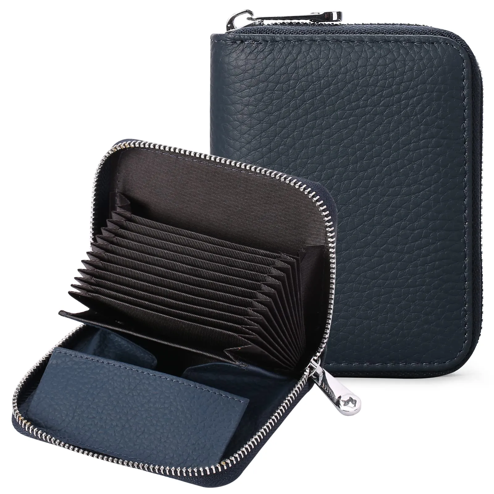SENDEFN Portafogli da donna in vera Pelle, Cerniera Portamonete donna piccoli con cerniere, RFID Blocking Porta Carte di Credito, Pochette Piccolo - immagine 1