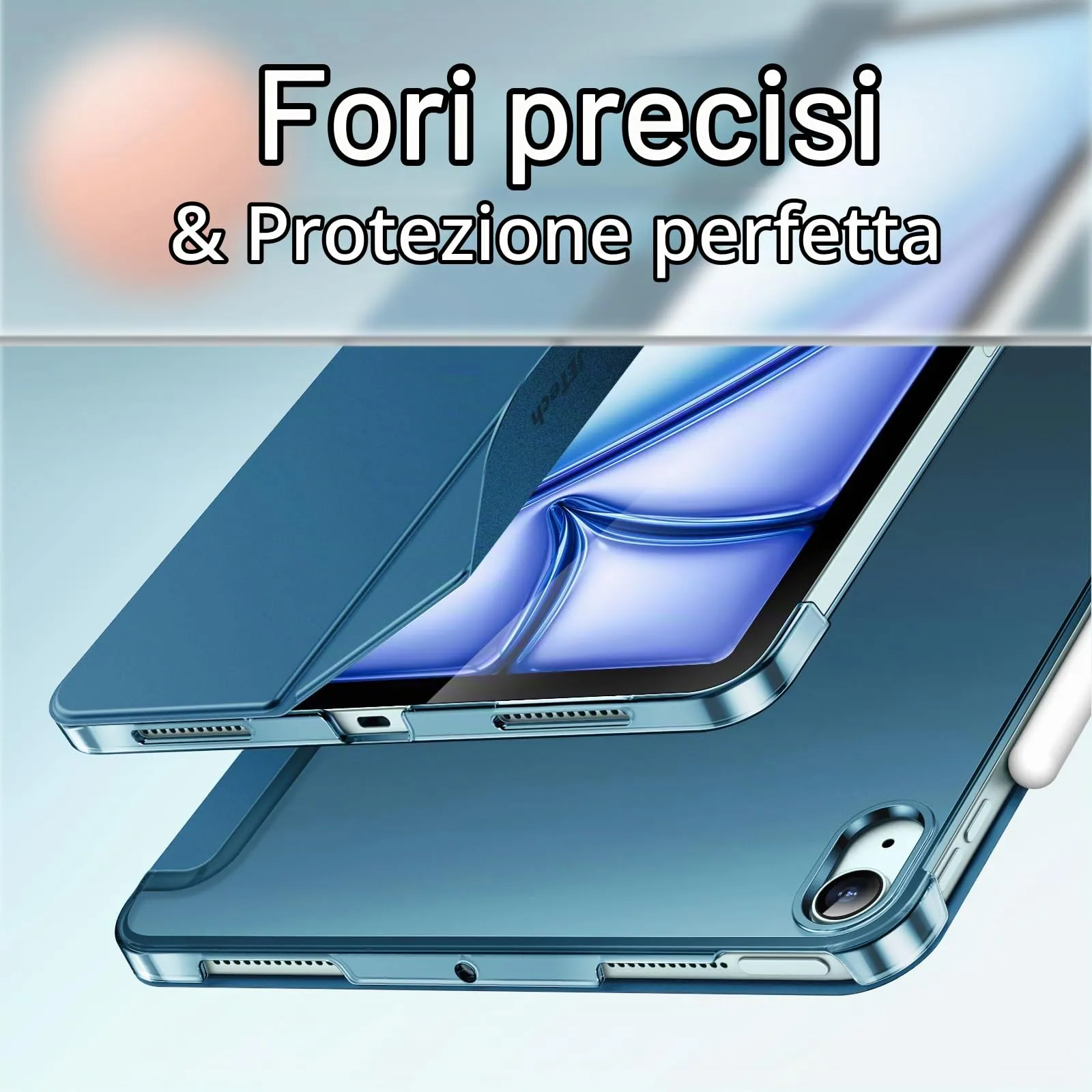 JETech Custodia per iPad Air 11" M4/M3/M2 & Air 5/4, Blu - immagine 3
