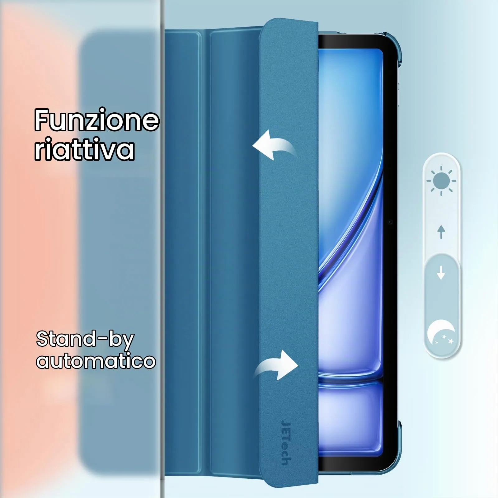 JETech Custodia per iPad Air 11" M4/M3/M2 & Air 5/4, Blu - immagine 6