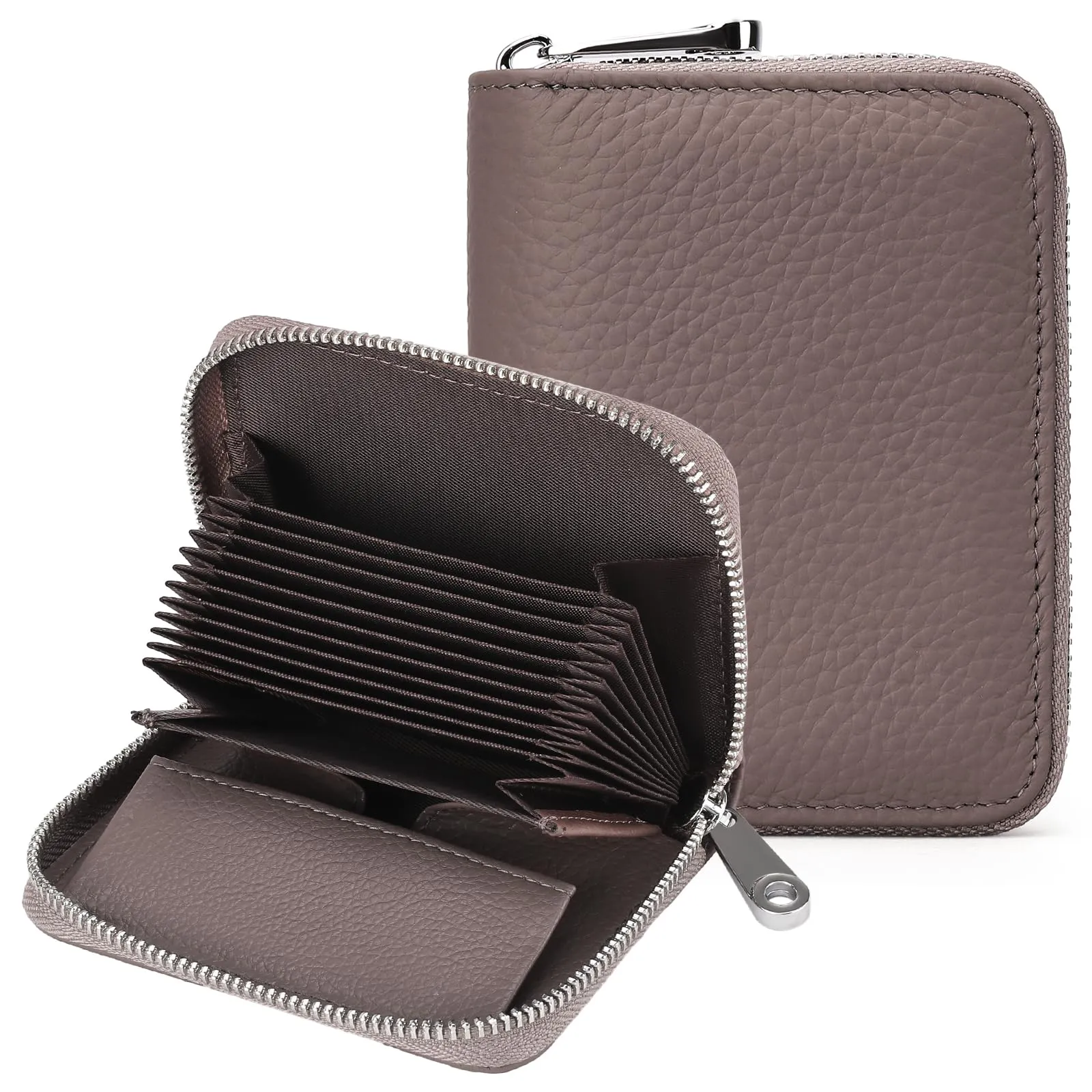 SENDEFN Portafogli da donna in vera Pelle, Cerniera Portamonete donna piccoli con cerniere, RFID Blocking Porta Carte di Credito, Pochette Piccolo - immagine 1