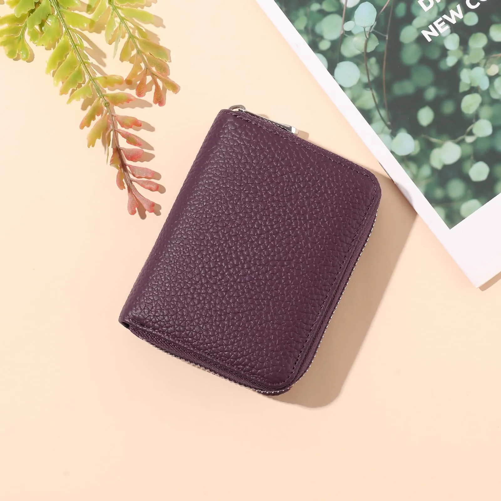 SENDEFN Portafogli da donna in vera Pelle, Cerniera Portamonete donna piccoli con cerniere, RFID Blocking Porta Carte di Credito, Pochette Piccolo - immagine 9