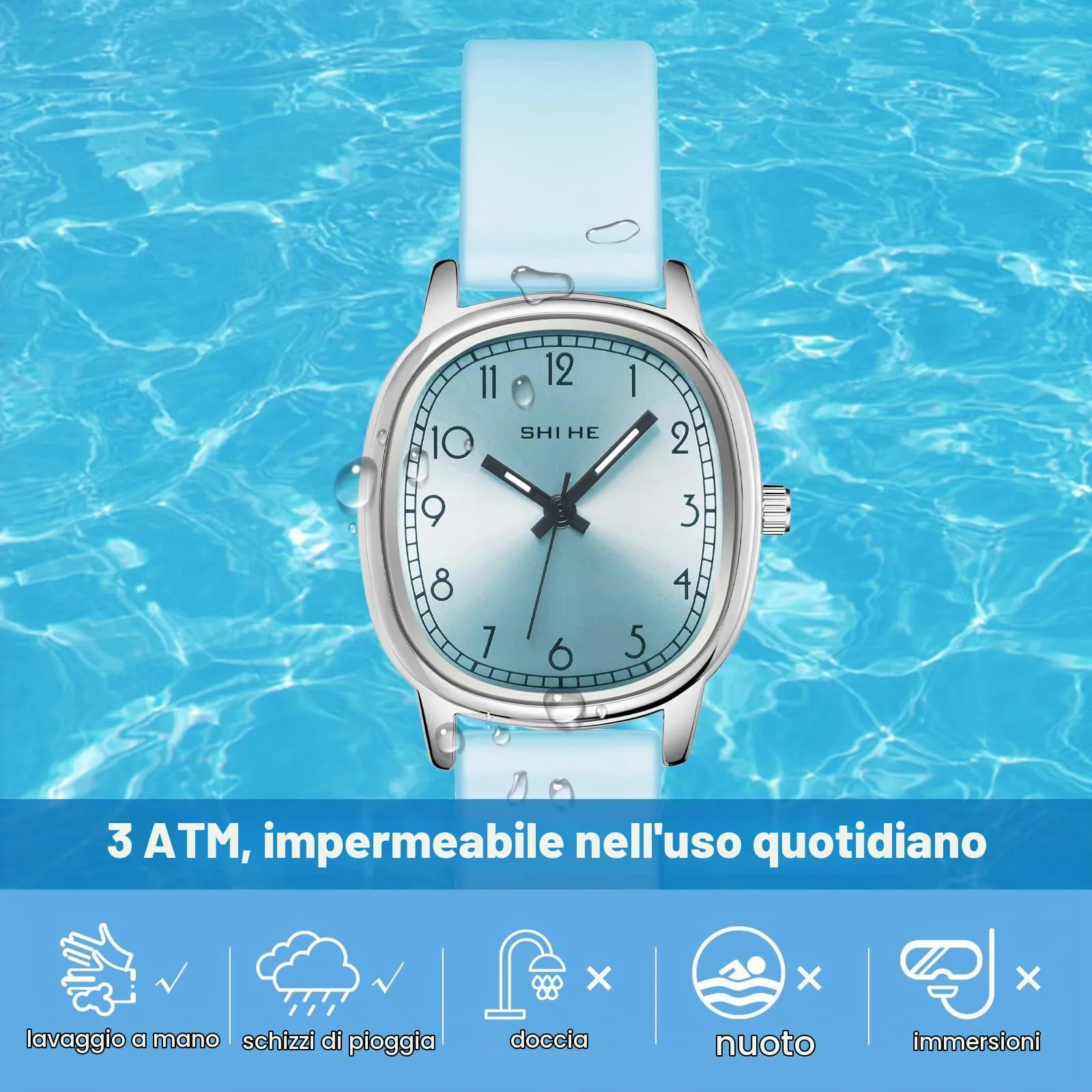 CIVO Orologio Donna Lettura Facile: Analogico Quadrante 28mm Numeri Grandi - immagine 6