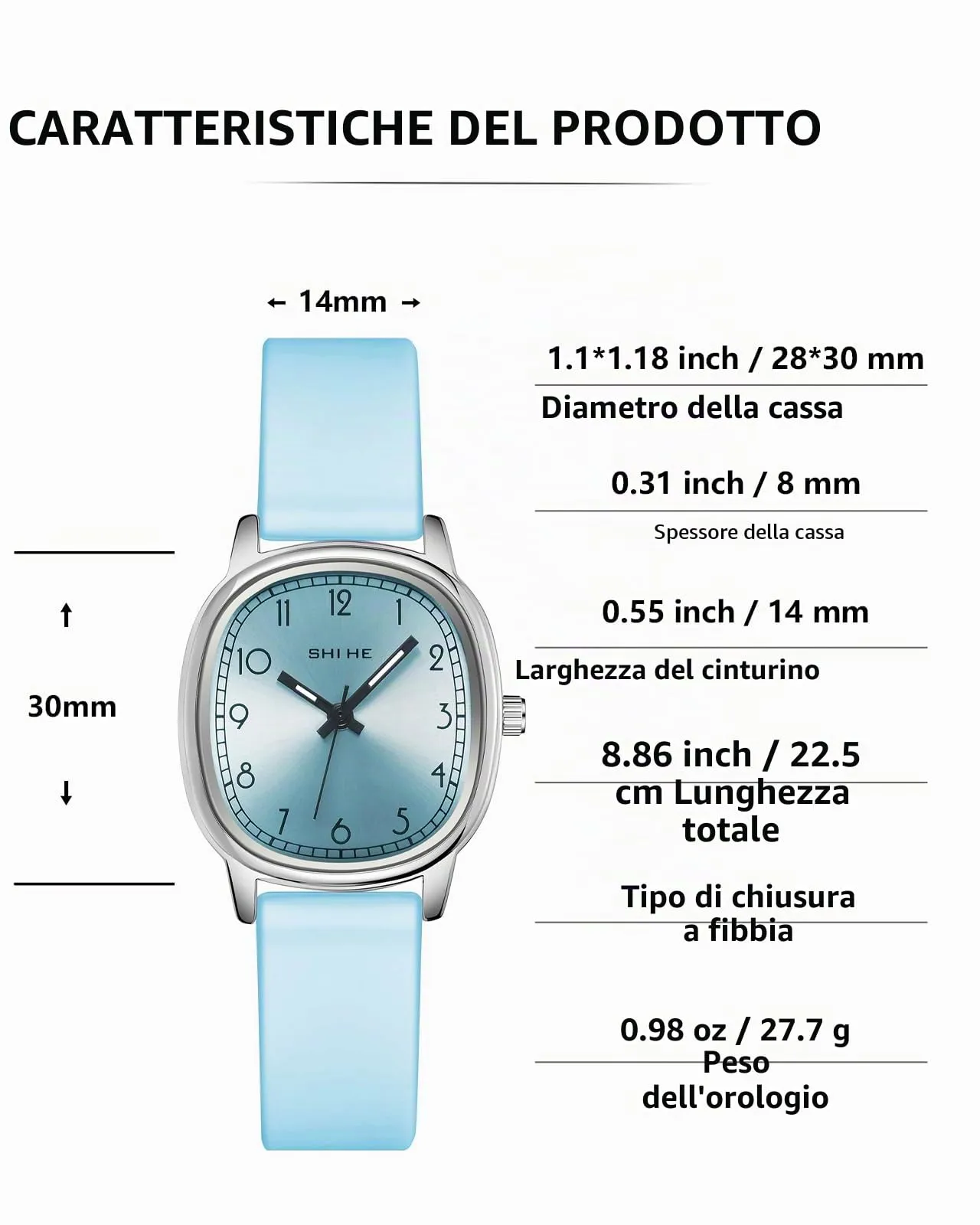 CIVO Orologio Donna Lettura Facile: Analogico Quadrante 28mm Numeri Grandi - immagine 7