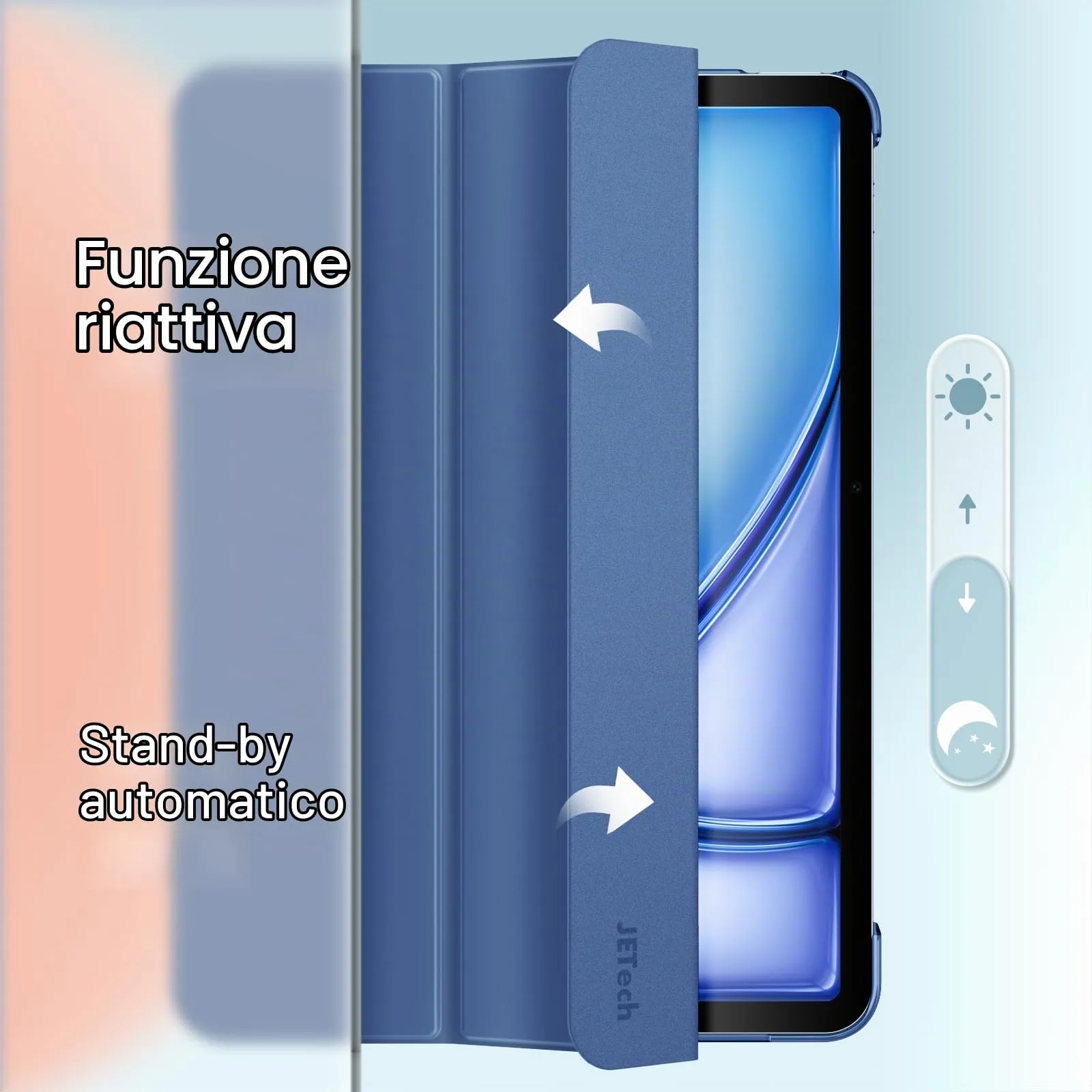 JETech Custodia per iPad Air 11" M4/M3/M2 & Air 5/4, Navy - immagine 6