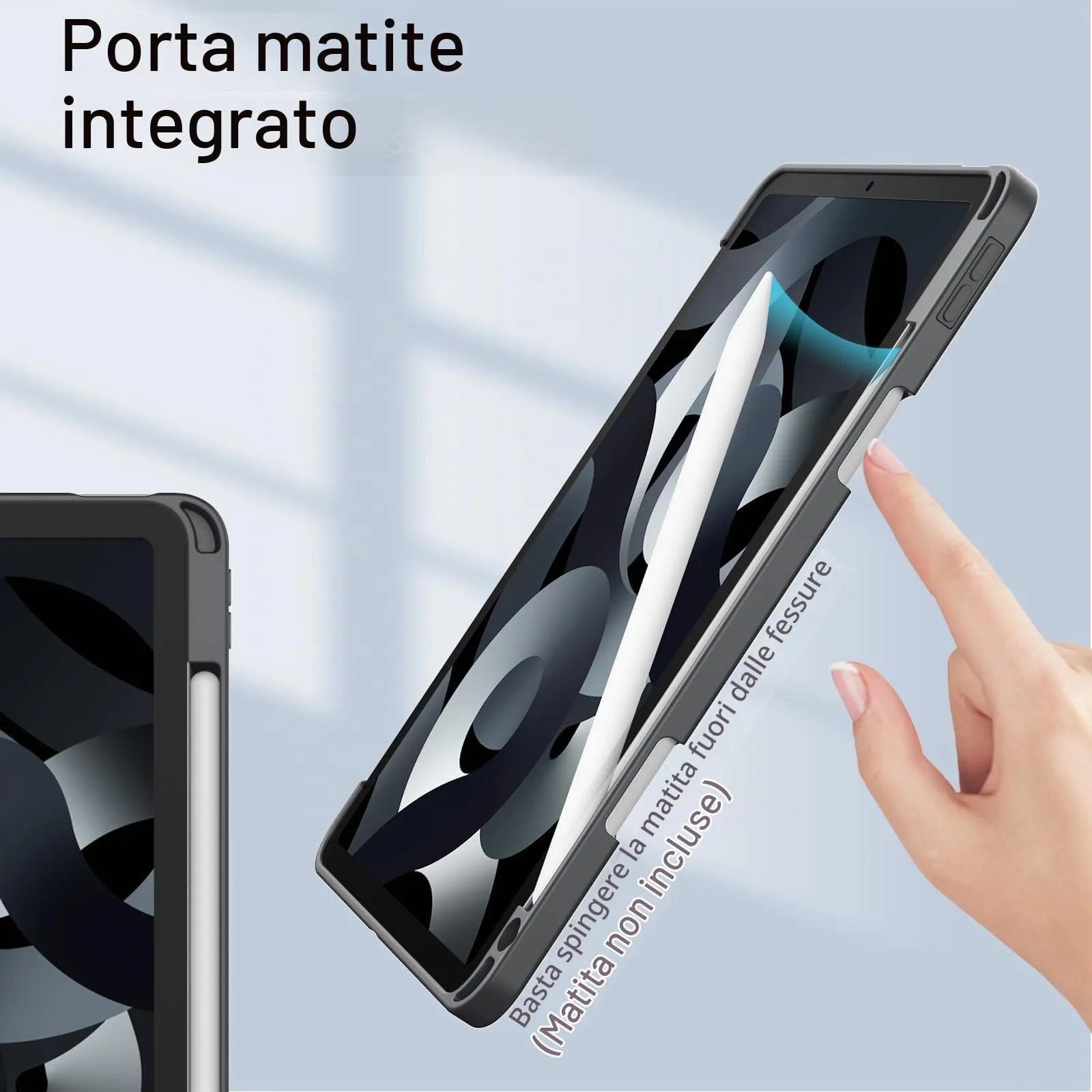 JETech Custodia per iPad Air 11" M4/M3/M2 & Air 5/4, Grigio Scuro - immagine 5