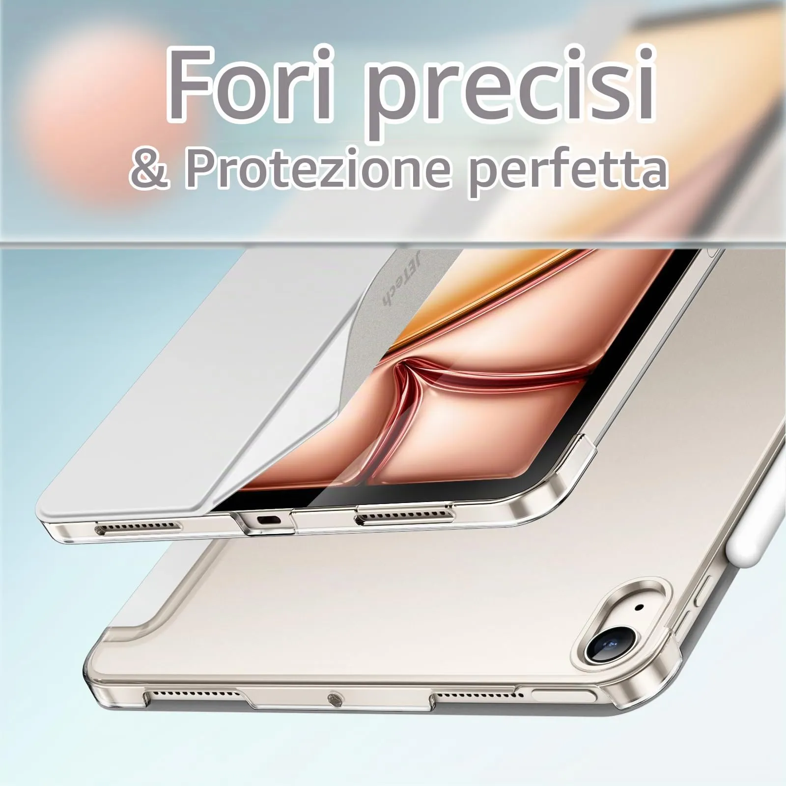 JETech Custodia per iPad Air 11" M4/M3/M2 & Air 5/4, Argento - immagine 3