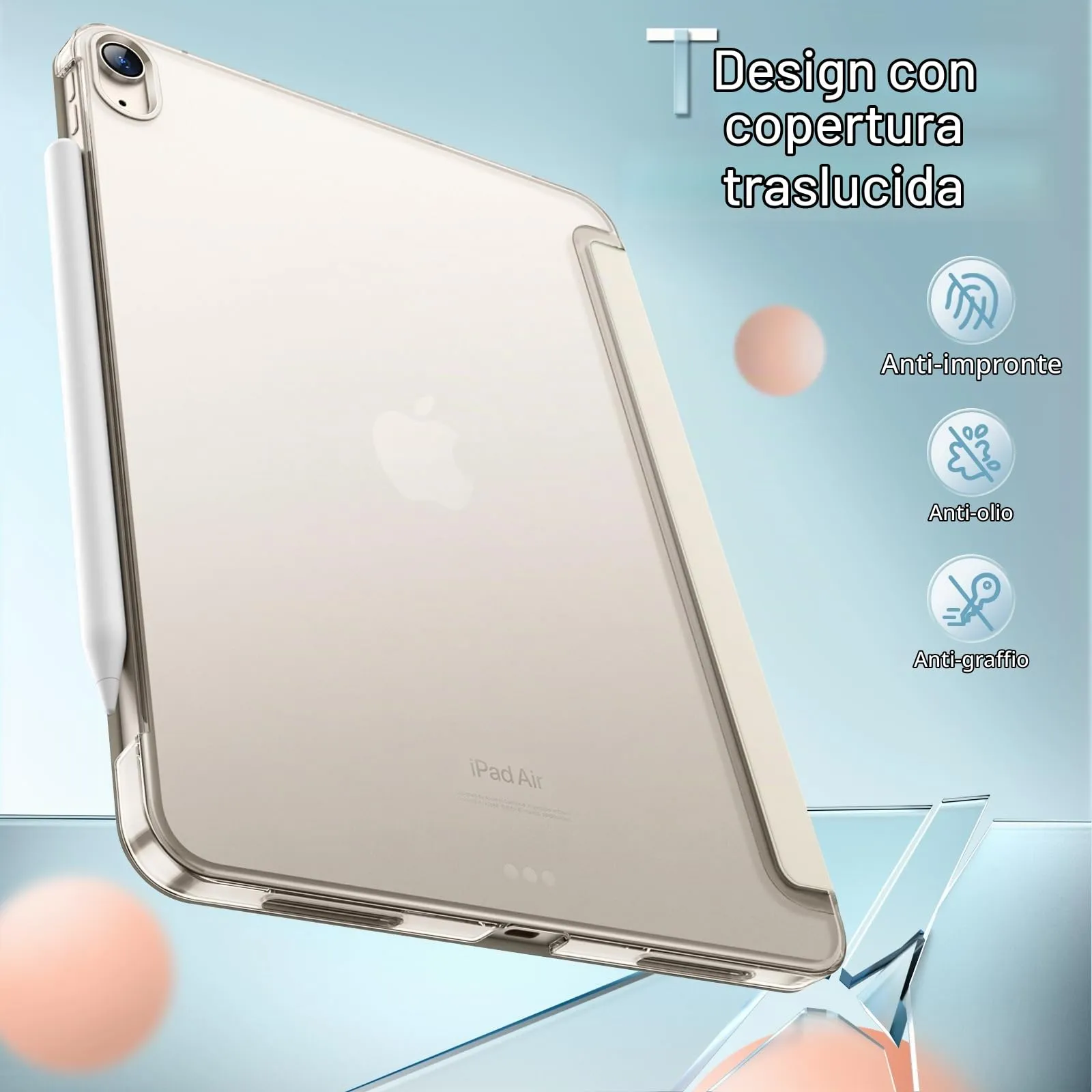 JETech Custodia per iPad Air 11" M4/M3/M2 & Air 5/4, Galassia - immagine 4