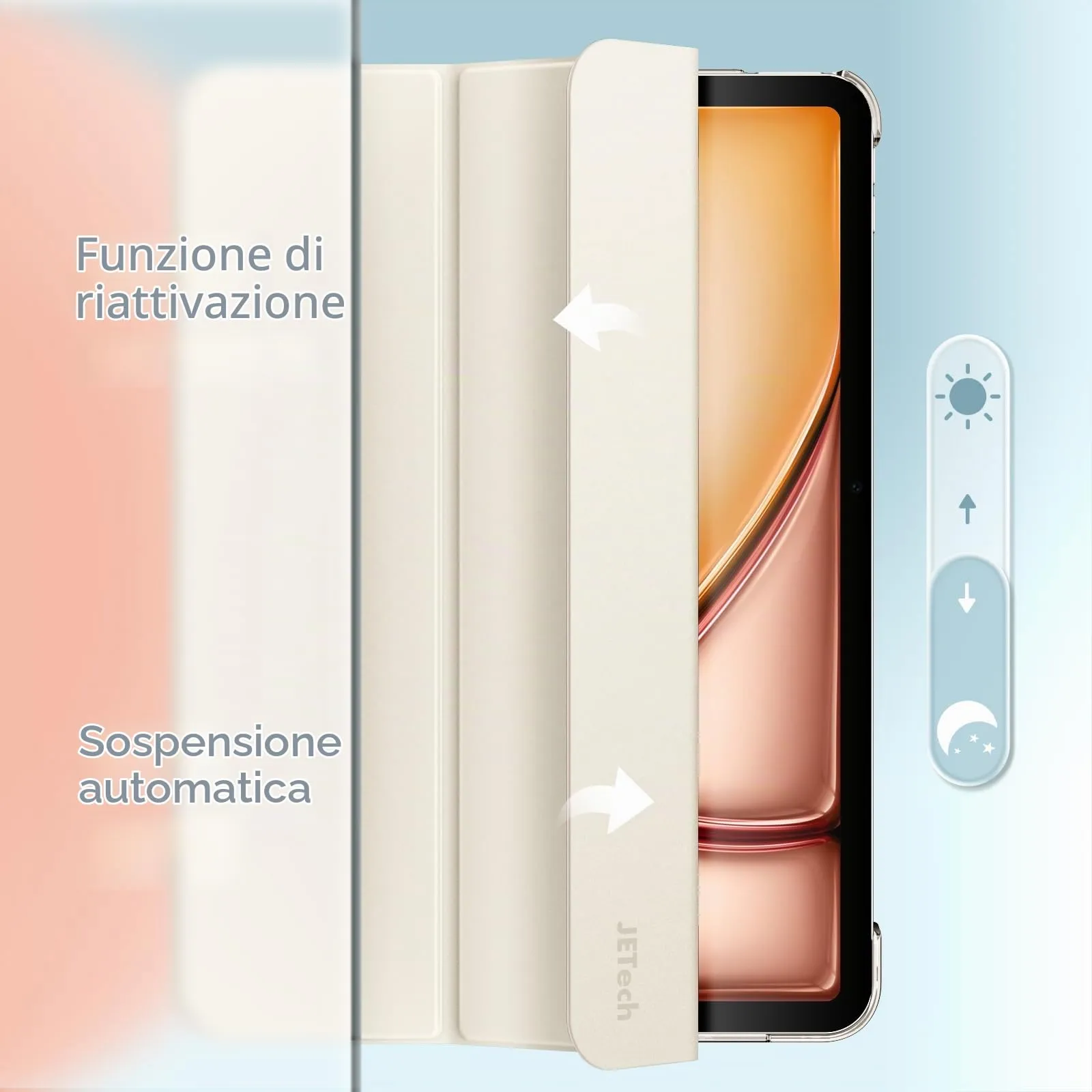 JETech Custodia per iPad Air 11" M4/M3/M2 & Air 5/4, Galassia - immagine 6