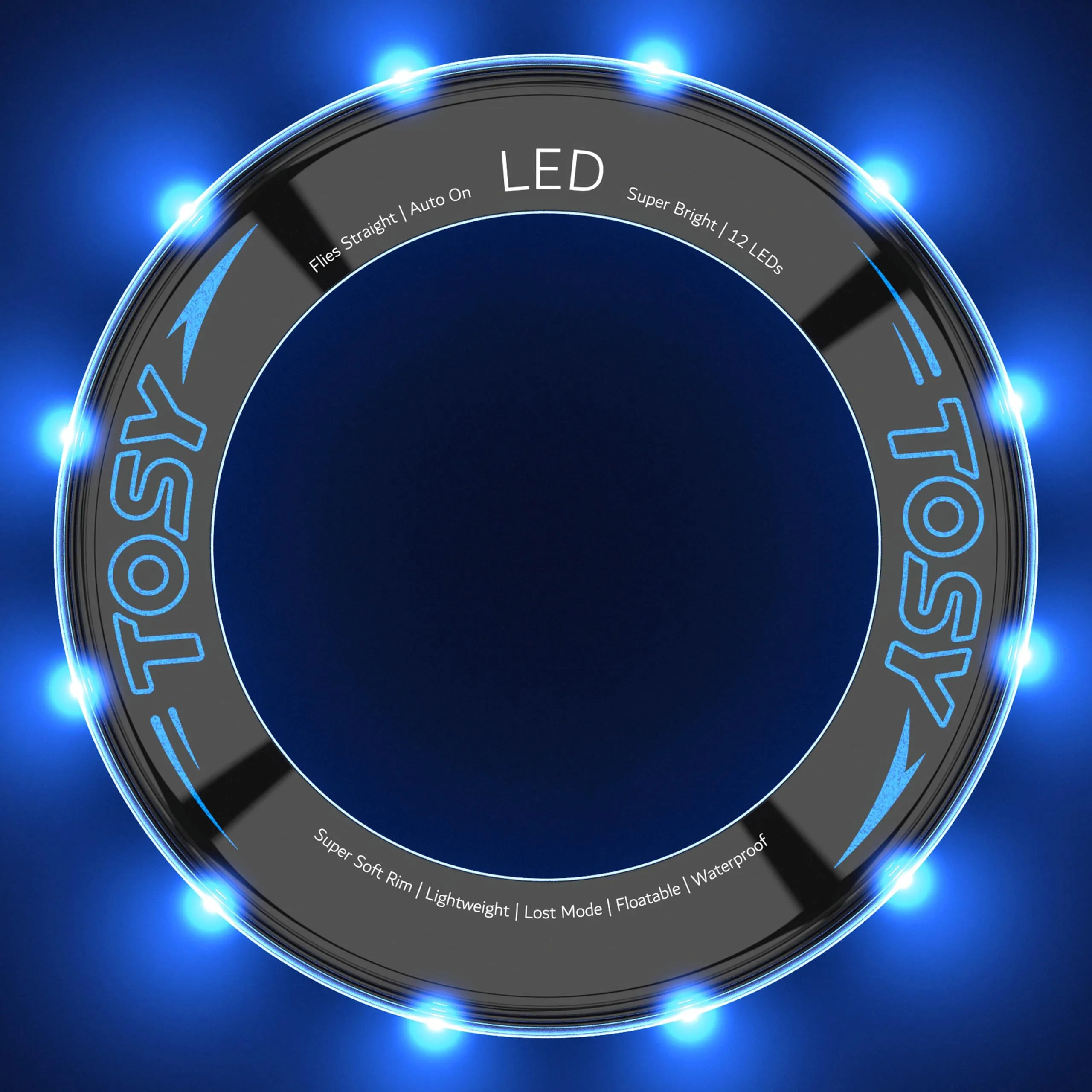 TOSY Flying Ring – 12 LED monocolore, super luminoso, Lost Mode, auto-illuminazione, sicuro e morbido, impermeabile, per Bambini e Ragazzi, piscina, spiaggia e campeggio - immagine 2