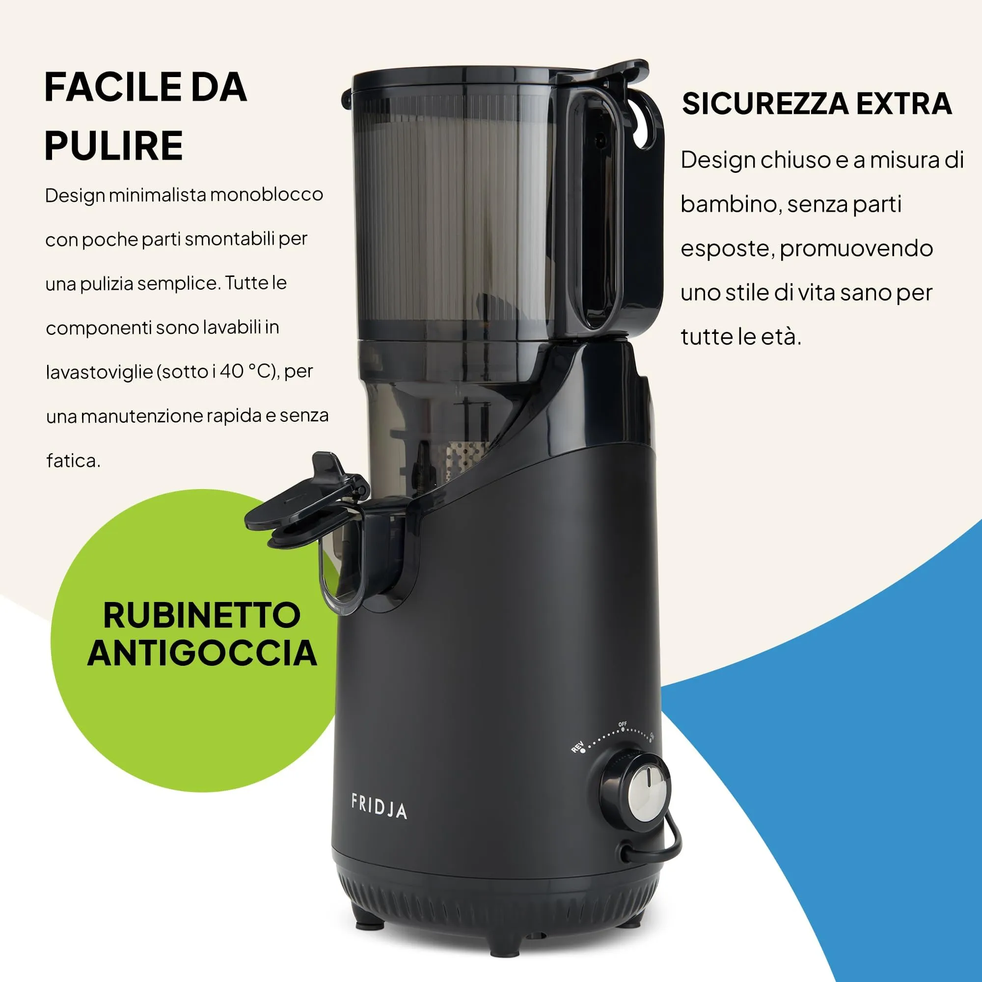 Fridja f2500 Estrattore Autoalimentato, Apertura 135 mm, Frutta Intera - immagine 4