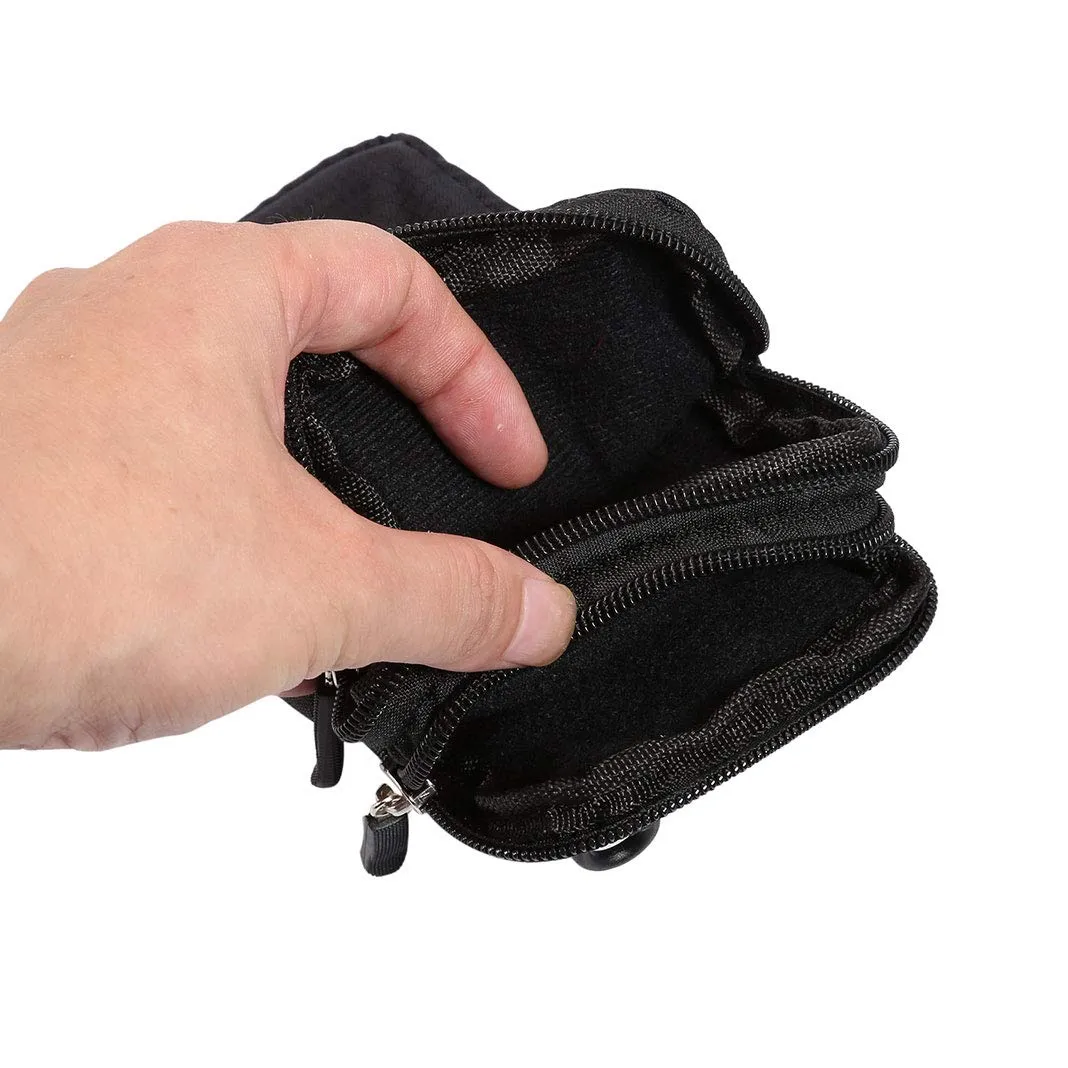 Narunii Marsupio da Cintura Banane Marsupio a Spalla Piccolo Uomo, Marsupio Casual da Escursionismo per Uomo, Custodia da Trasporto, Clip da Cintura con Tasca (15,2 cm, Nero) - immagine 5