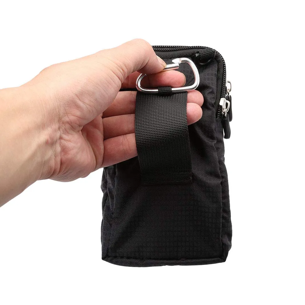 Narunii Marsupio da Cintura Banane Marsupio a Spalla Piccolo Uomo, Marsupio Casual da Escursionismo per Uomo, Custodia da Trasporto, Clip da Cintura con Tasca (15,2 cm, Nero) - immagine 6