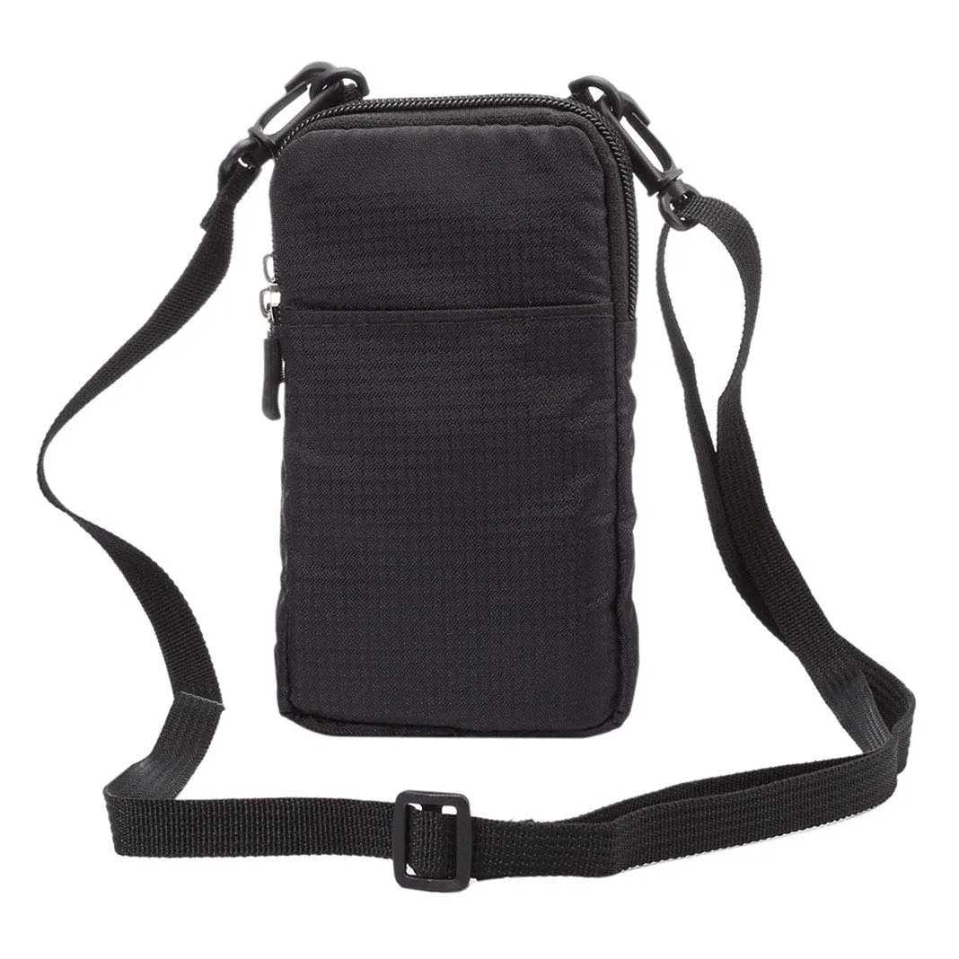 Narunii Marsupio da Cintura Banane Marsupio a Spalla Piccolo Uomo, Marsupio Casual da Escursionismo per Uomo, Custodia da Trasporto, Clip da Cintura con Tasca (15,2 cm, Nero) - immagine 7