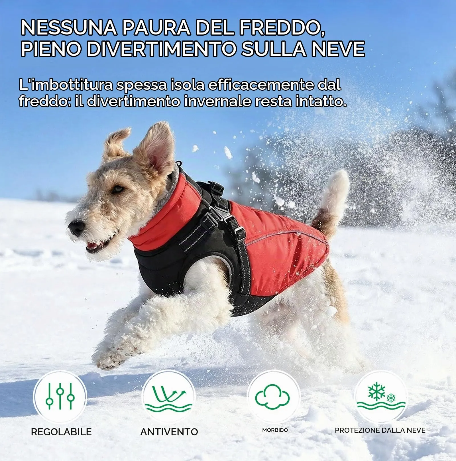 KONVINIT Cappottino Cane Taglia Piccola con Pettorina Integrata - Giubbotto - immagine 2