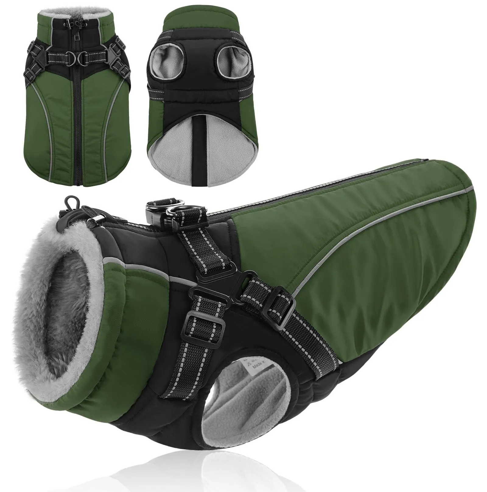 KONVINIT Cappottino Cane Taglia Piccola con Pettorina Integrata - Giubbotto - immagine 1