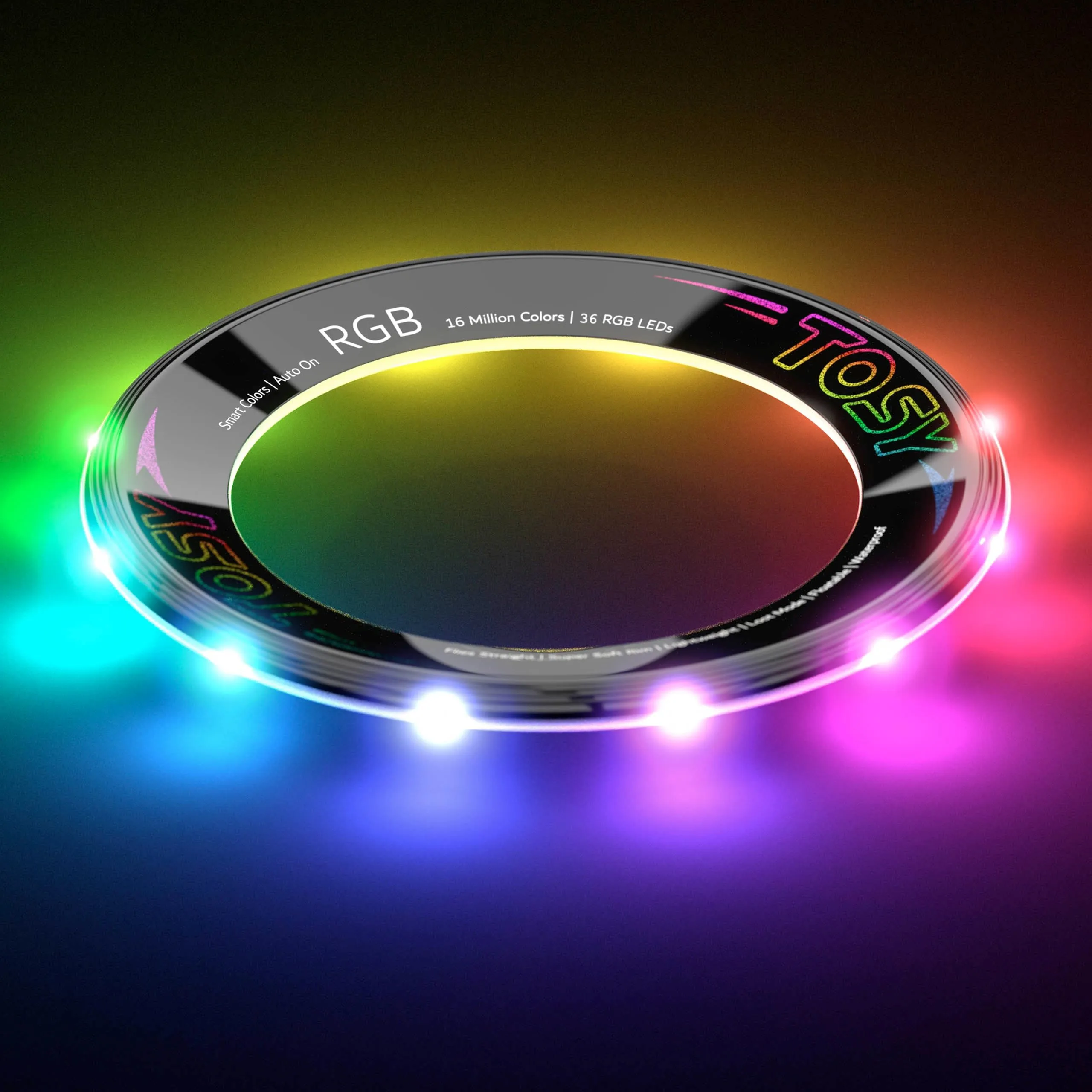 TOSY Flying Ring – 36 LED RGB, super luminoso, Lost Mode, auto-illuminazione, sicuro e morbido, impermeabile, per Bambini e Ragazzi, piscina, spiaggia e campeggio - immagine 2