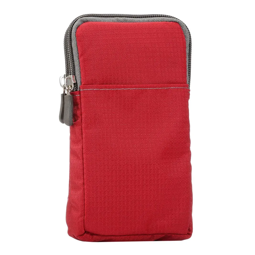 Narunii Marsupio da Cintura a Spalla Piccolo da Uomo, Marsupio Casual da Escursionismo per Uomo, Custodia da Trasporto con Clip da Cintura (15.2 cm, Rosso) - immagine 1