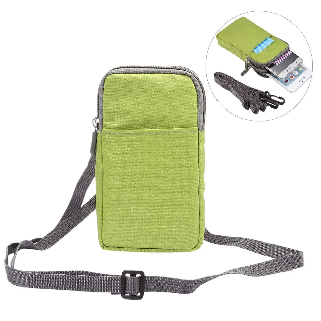 Narunii Marsupio da Cintura a Forma di Banana Marsupio a Tracolla Piccolo da Uomo, Marsupio da Escursionismo Casual da Uomo con Copertura di Trasporto e Clip per Cintura (15,2 cm, Verde) - immagine 3