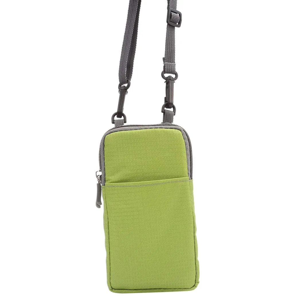 Narunii Marsupio da Cintura a Forma di Banana Marsupio a Tracolla Piccolo da Uomo, Marsupio da Escursionismo Casual da Uomo con Copertura di Trasporto e Clip per Cintura (15,2 cm, Verde) - immagine 4