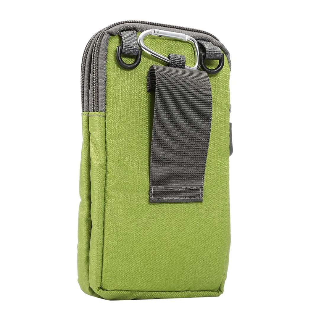 Narunii Marsupio da Cintura a Forma di Banana Marsupio a Tracolla Piccolo da Uomo, Marsupio da Escursionismo Casual da Uomo con Copertura di Trasporto e Clip per Cintura (15,2 cm, Verde) - immagine 8