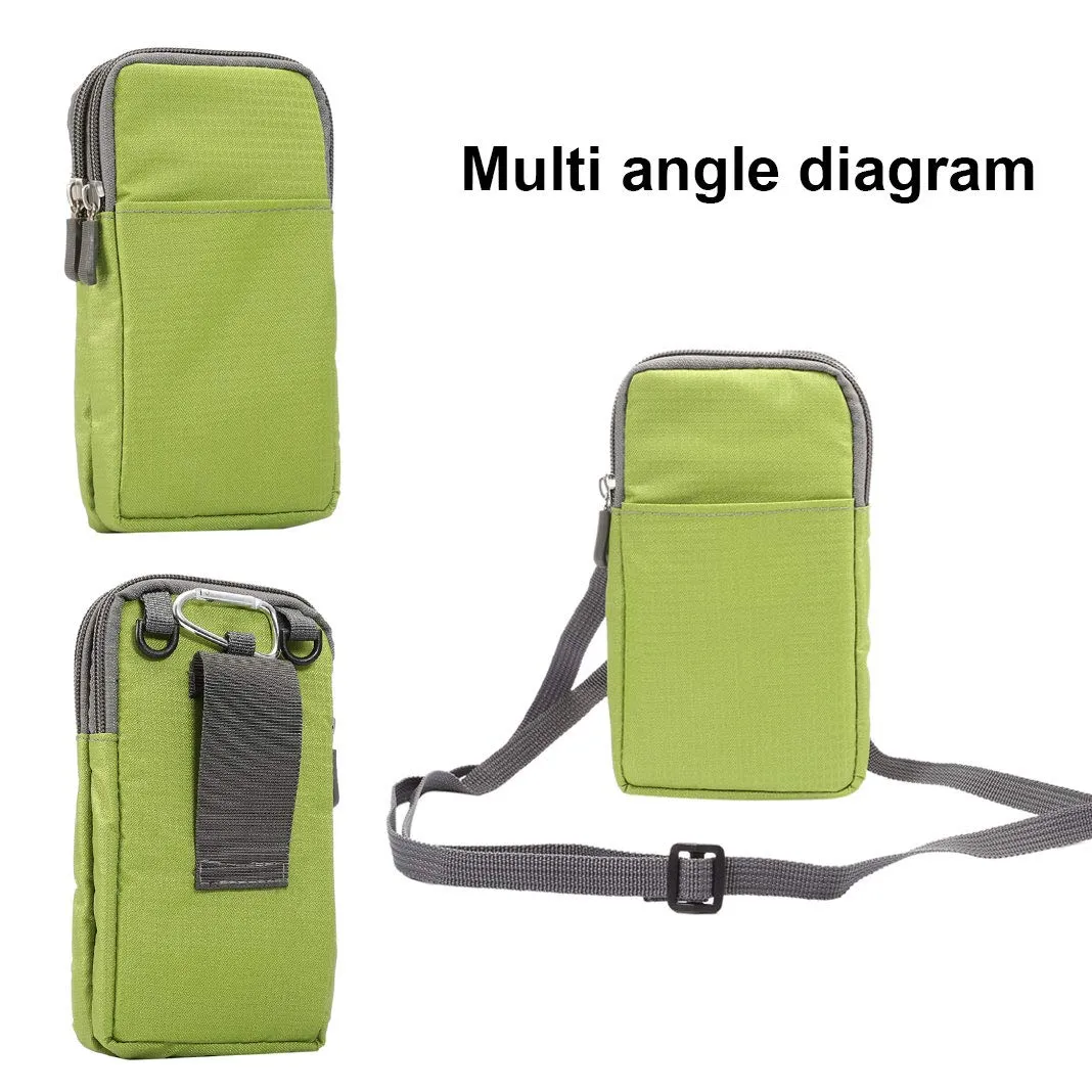 Narunii Marsupio da Cintura a Forma di Banana Marsupio a Tracolla Piccolo da Uomo, Marsupio da Escursionismo Casual da Uomo con Copertura di Trasporto e Clip per Cintura (15,2 cm, Verde) - immagine 9