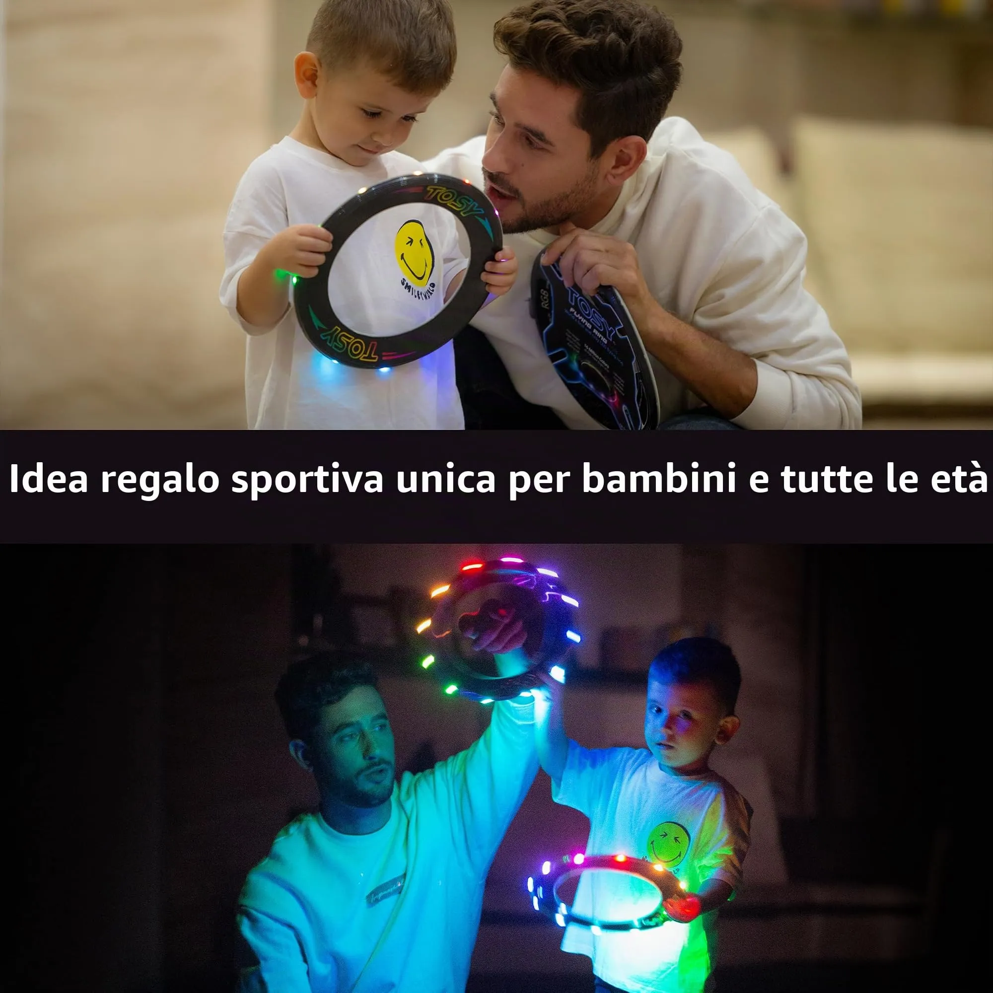 TOSY Flying Ring – 36 LED RGB, super luminoso, Lost Mode, auto-illuminazione, sicuro e morbido, impermeabile, per Bambini e Ragazzi, piscina, spiaggia e campeggio - immagine 4