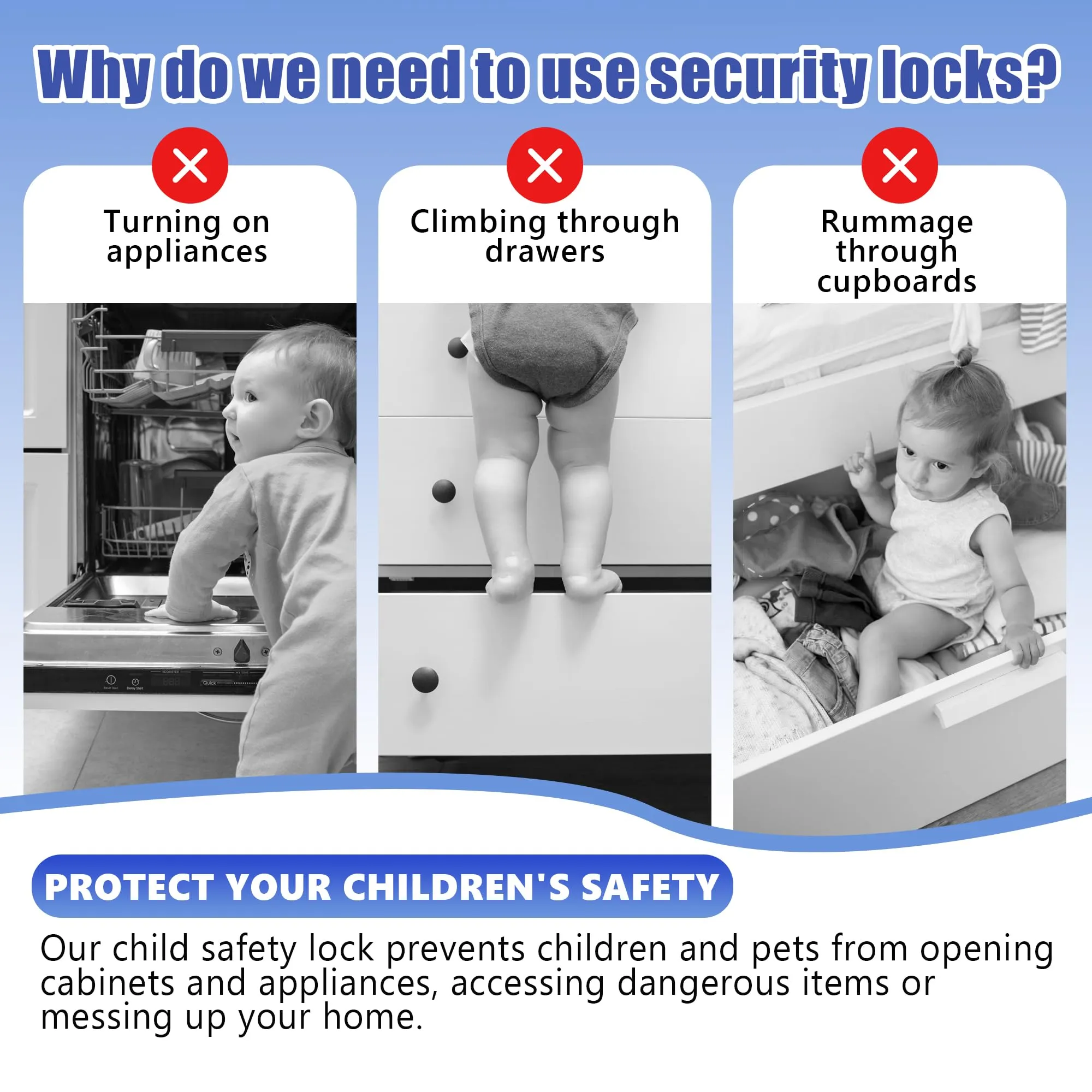TYSM-CC 4 Serrature di Sicurezza per Bambini Autoadesive - immagine 7