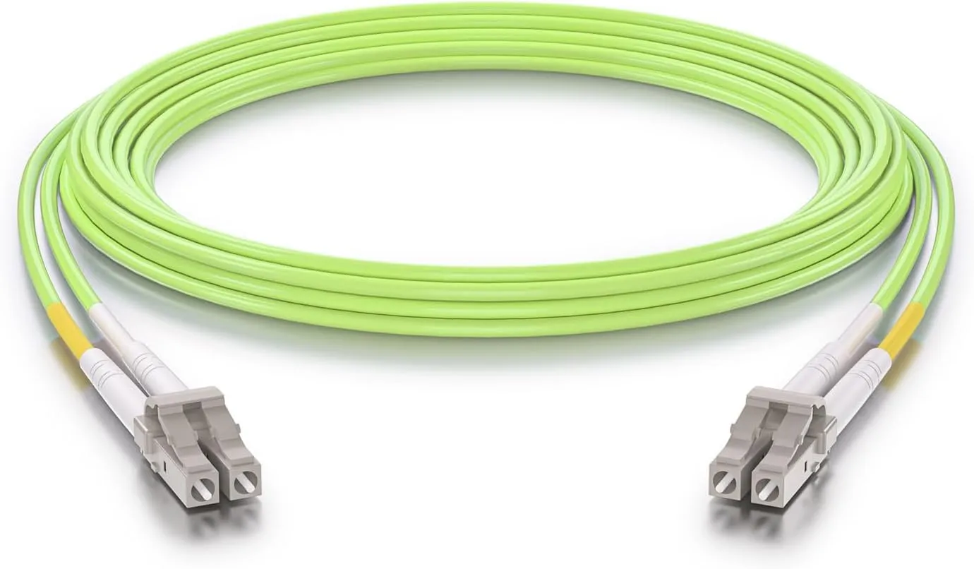 10Gtek LC to LC OM5 Fiber Patch Cable - 1G/10G/40G/100G Multi-Mode Jumper Duplex 50/125μm LSZH Fiber Optic Cord, Green, 2-Meter(6.6-ft), 4-Pack - immagine 1