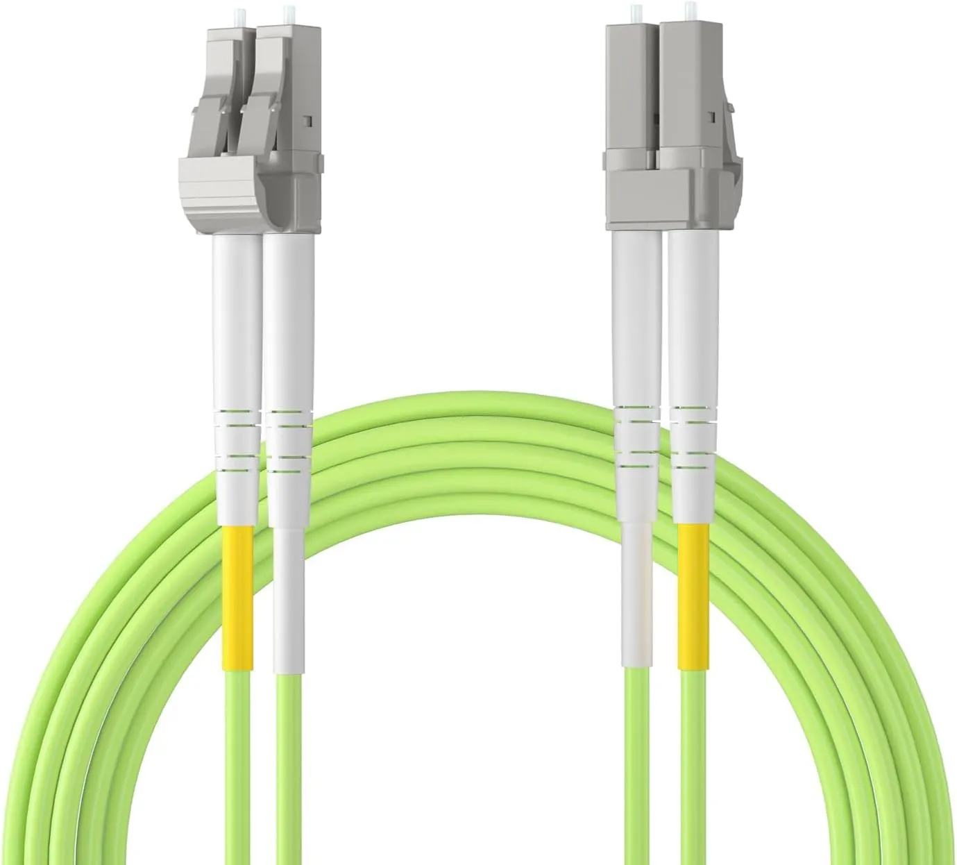 10Gtek LC to LC OM5 Fiber Patch Cable - 1G/10G/40G/100G Multi-Mode Jumper Duplex 50/125μm LSZH Fiber Optic Cord, Green, 5-Meter(16.4-ft), 4-Pack - immagine 2