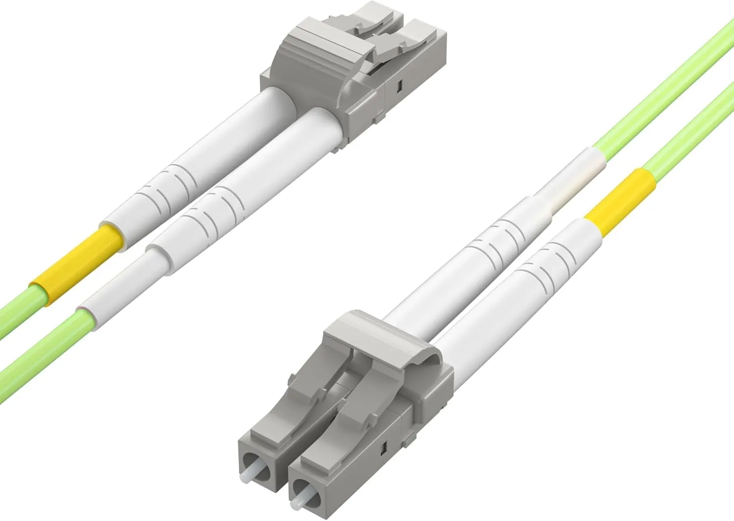 10Gtek LC to LC OM5 Fiber Patch Cable - 1G/10G/40G/100G Multi-Mode Jumper Duplex 50/125μm LSZH Fiber Optic Cord, Green, 5-Meter(16.4-ft), 4-Pack - immagine 3