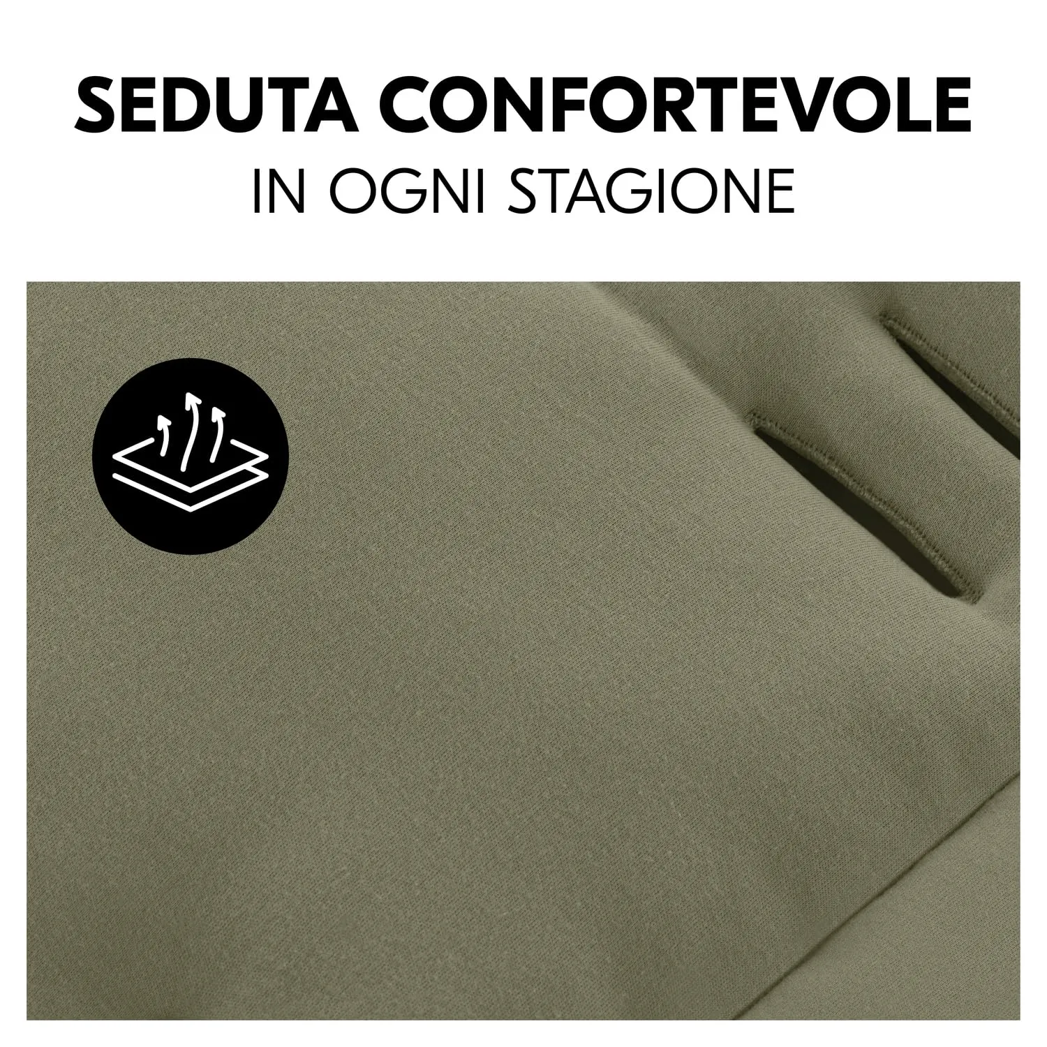 hauck Copri Passeggino Cotone Traspirante 70 x 37 x 3 cm, Olive - immagine 4