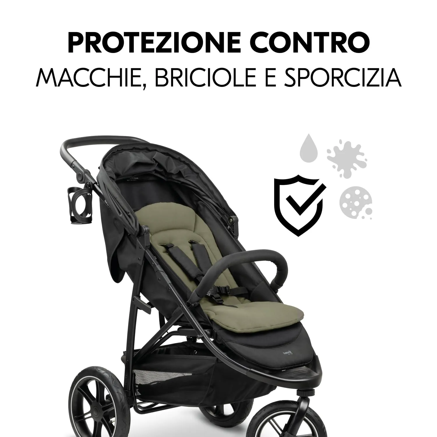 hauck Copri Passeggino Cotone Traspirante 70 x 37 x 3 cm, Olive - immagine 6