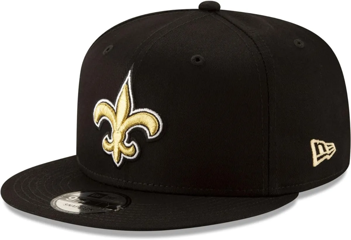 New Era NFL 9FIFTY - Cappello Regolabile con Chiusura a Scatto, Taglia Unica, New Orleans Saints - Nero, Taglia Unica - immagine 1